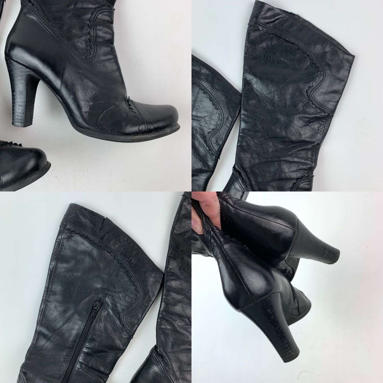 Vintage VINTAGE Stoneridge Black Leather Boots Size EU 38 Women Riding Boot Leather 2.5" Heel 8.5" Toe Size US 8 / IT 38 - 8 Thumbnail