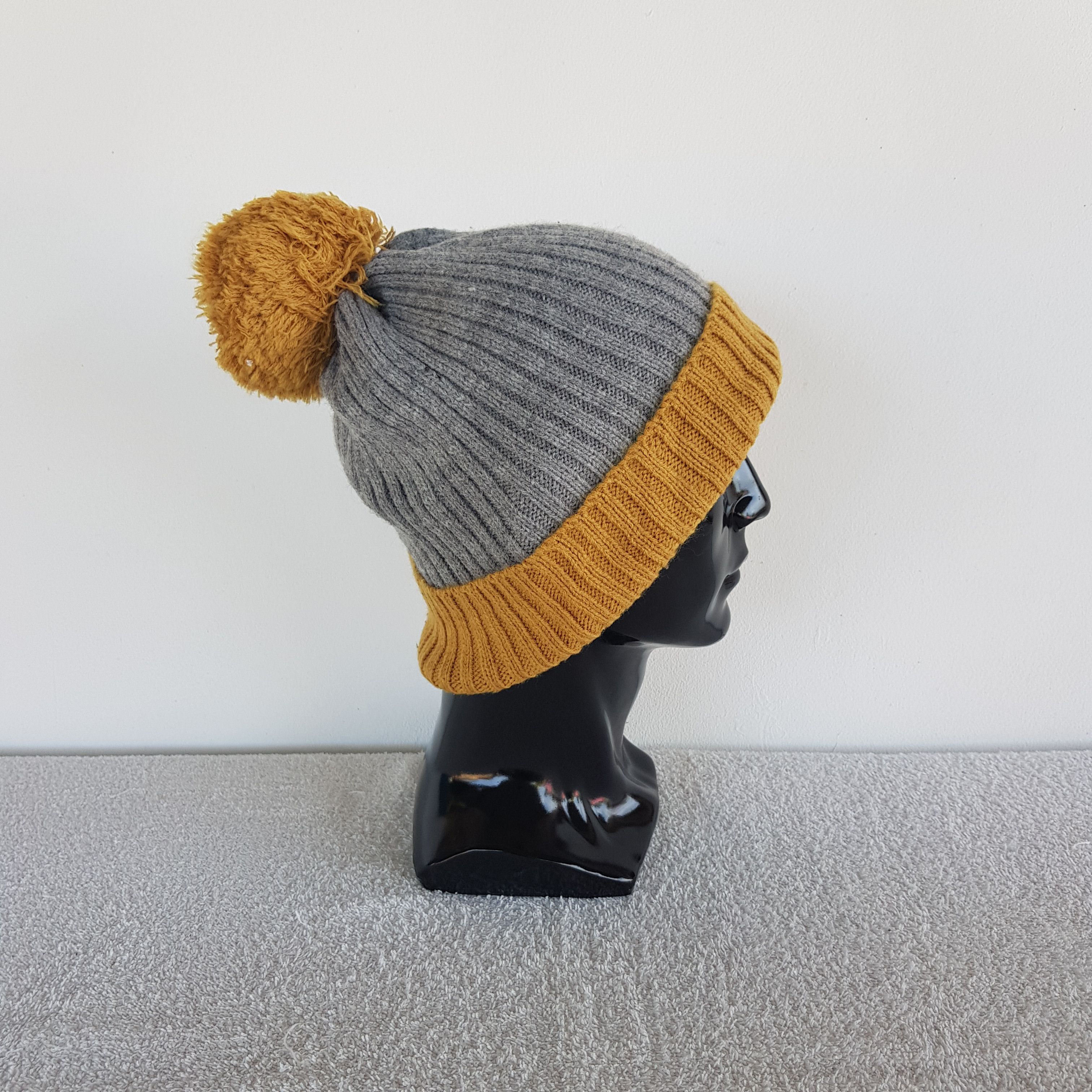 Japanese Brand Vintage Shoo La Rue Beanie Ribbed Knit Snow Caps Hats. Size ONE SIZE - 3 Thumbnail