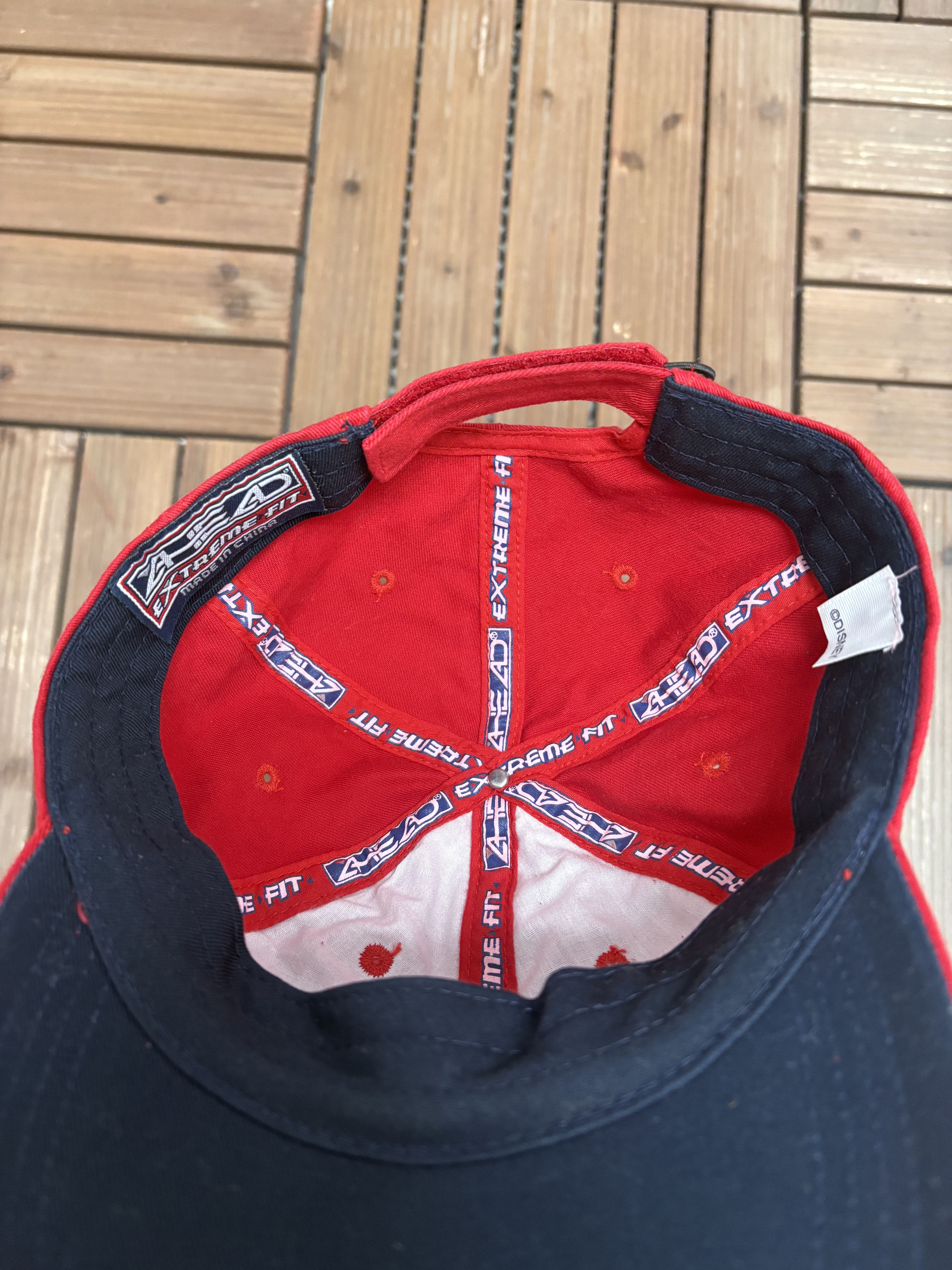 Vintage Mickey Mouse Golfer Vintage Red Strap Back Hat Cap Size ONE SIZE - 6 Thumbnail