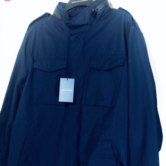Cole Haan Cole Haan Mens Blue Hooded Pockets Field Parka Utility Jacke Size US XL / EU 56 / 4 - 7 Thumbnail