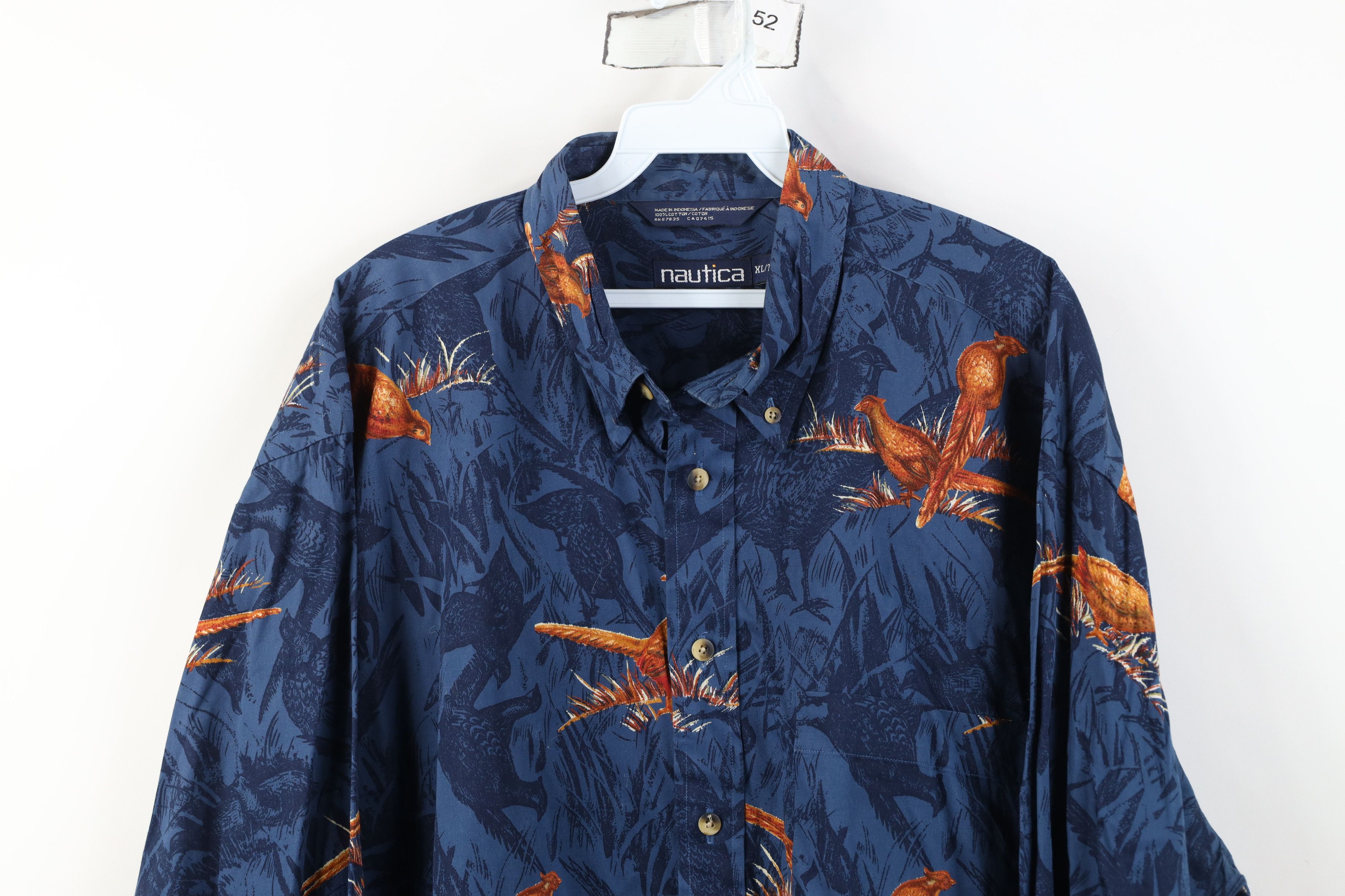Nautica Vintage 90s Nautica Pheasant Bird All Over Print Shirt Size US XL / EU 56 / 4 - 2 Thumbnail