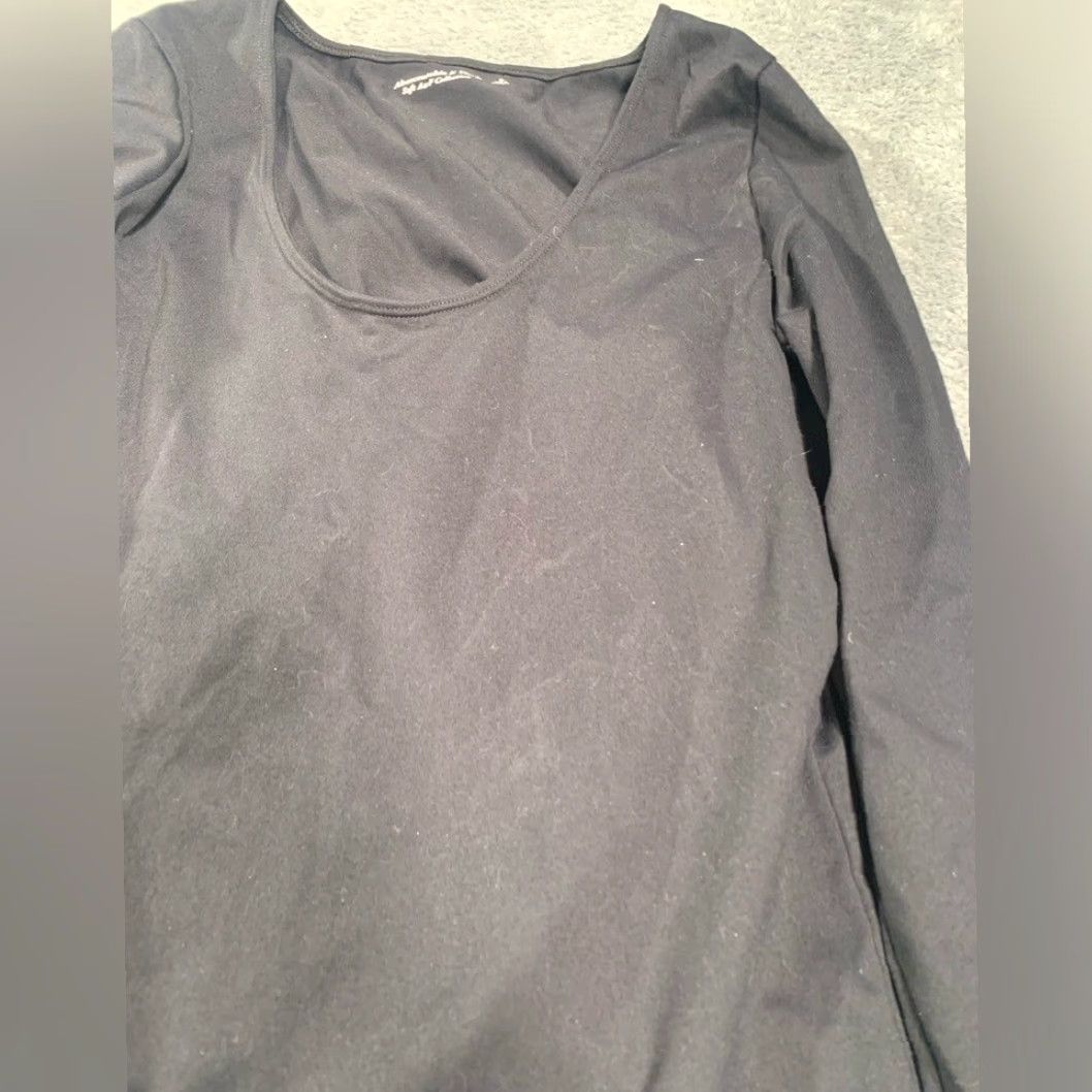 Abercrombie & Fitch Abercrombie & Fitch Bodysuit Black S Long Sleeve One Piece Women Small Regular Size Size S / US 4 / IT 40 - 2 Thumbnail