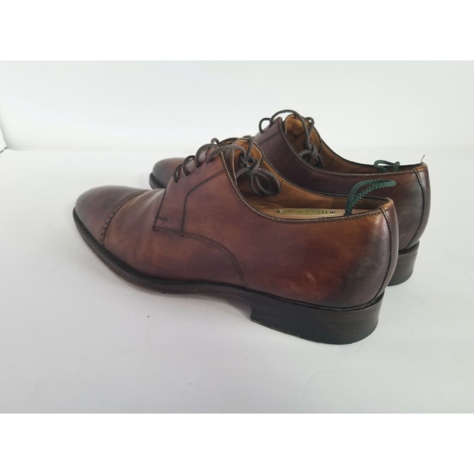 Magnanni Magnanni Oxford Dress Men's Size 9 Brown Leather Cap Toe Lace Up M Shoes Size ONE SIZE - 4 Thumbnail