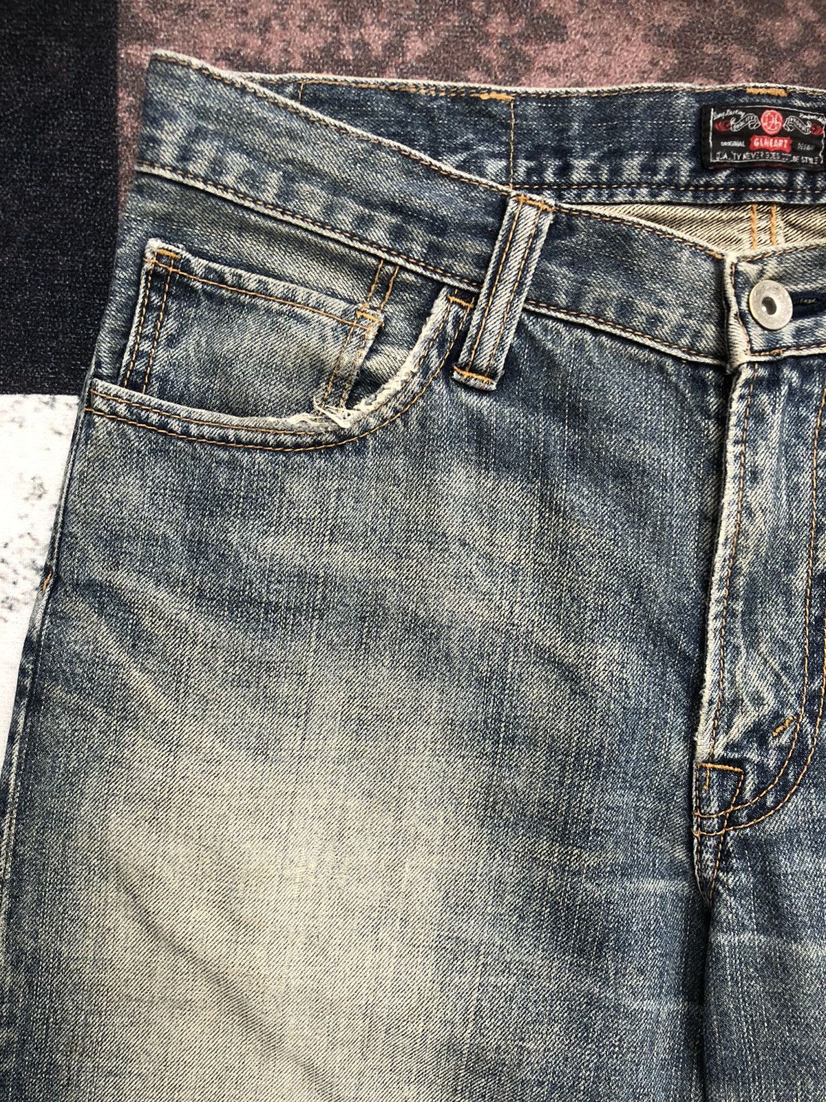 Hysteric Glamour Vintage GL Heart Mud Washed Distressed Jeans Size US 32 / EU 48 - 5 Thumbnail
