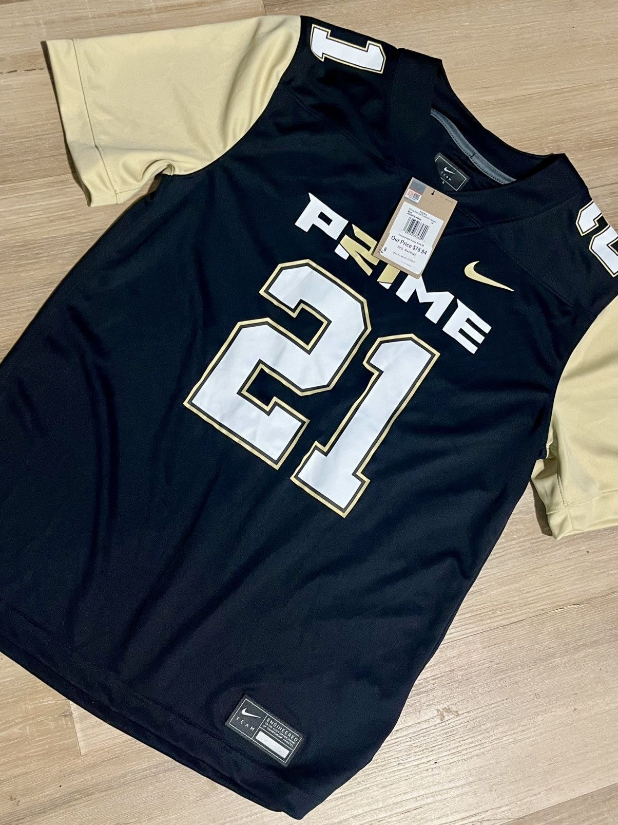 Nike Nike Prime Jersey Mens Medium Black 21 Sanders Football Size US M / EU 48-50 / 2 - 1 Thumbnail
