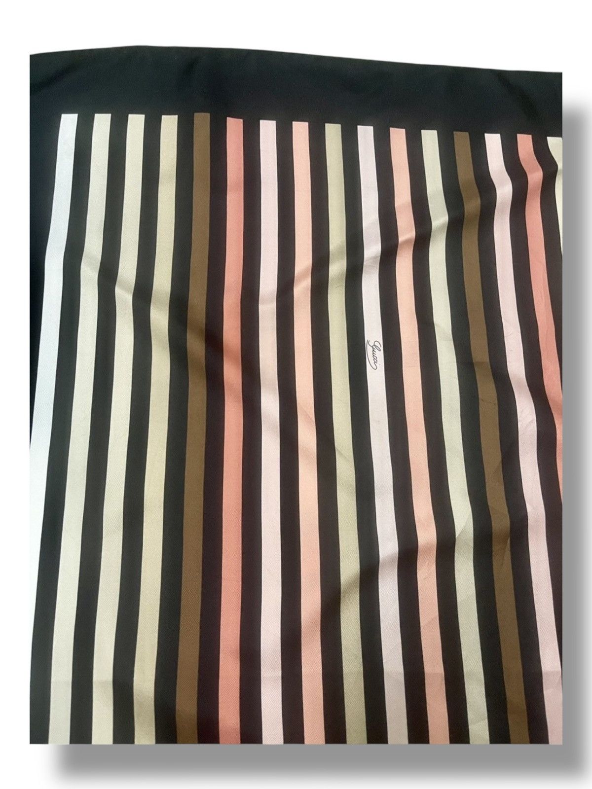 Gucci Vintage Gucci Striped Silk Scarf 34" Square Size ONE SIZE - 4 Thumbnail