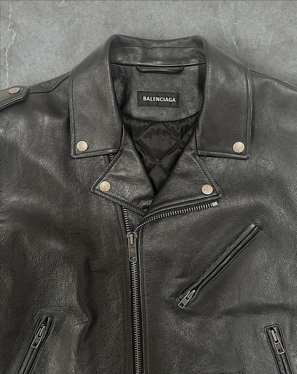 Balenciaga Balenciaga Oversized Motorcycle Jacket Size US M / EU 48-50 / 2 - 13 Thumbnail