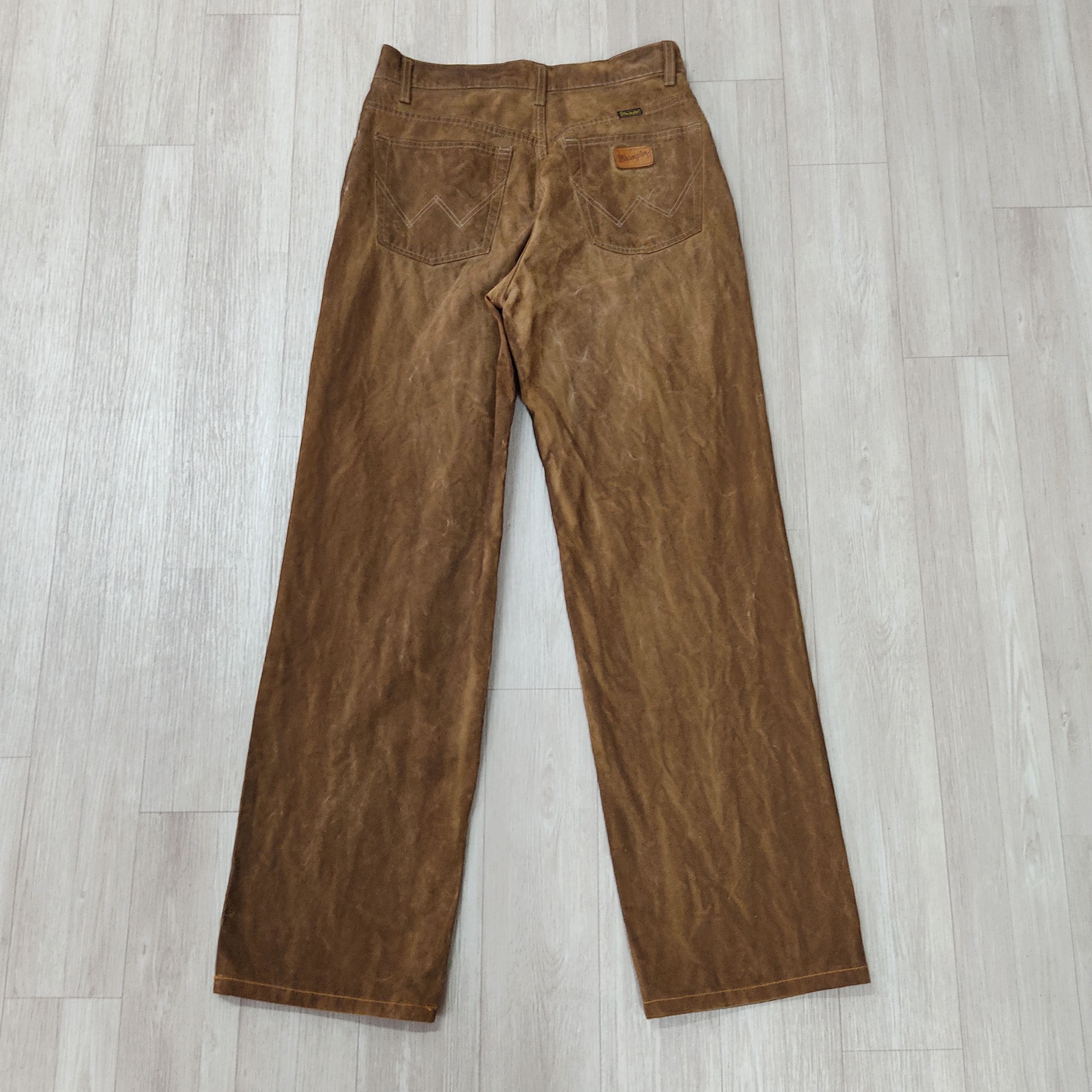 Wrangler Wrangler Blue Bell Rustic Brown Washed Denim Pants Size US 29 - 13 Thumbnail