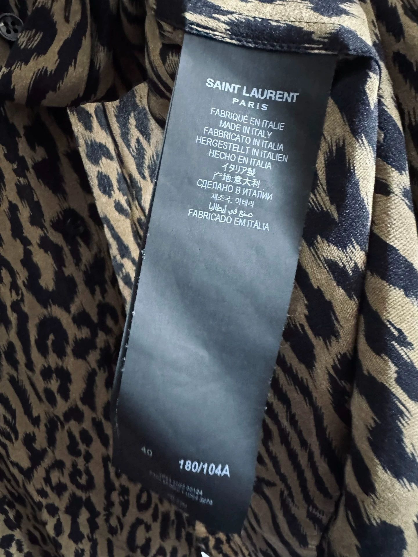 Saint Laurent Paris SLP 21SS Leopard Print Silk Shirt Size 40 M Unisex Size US M / EU 48-50 / 2 - 3 Thumbnail