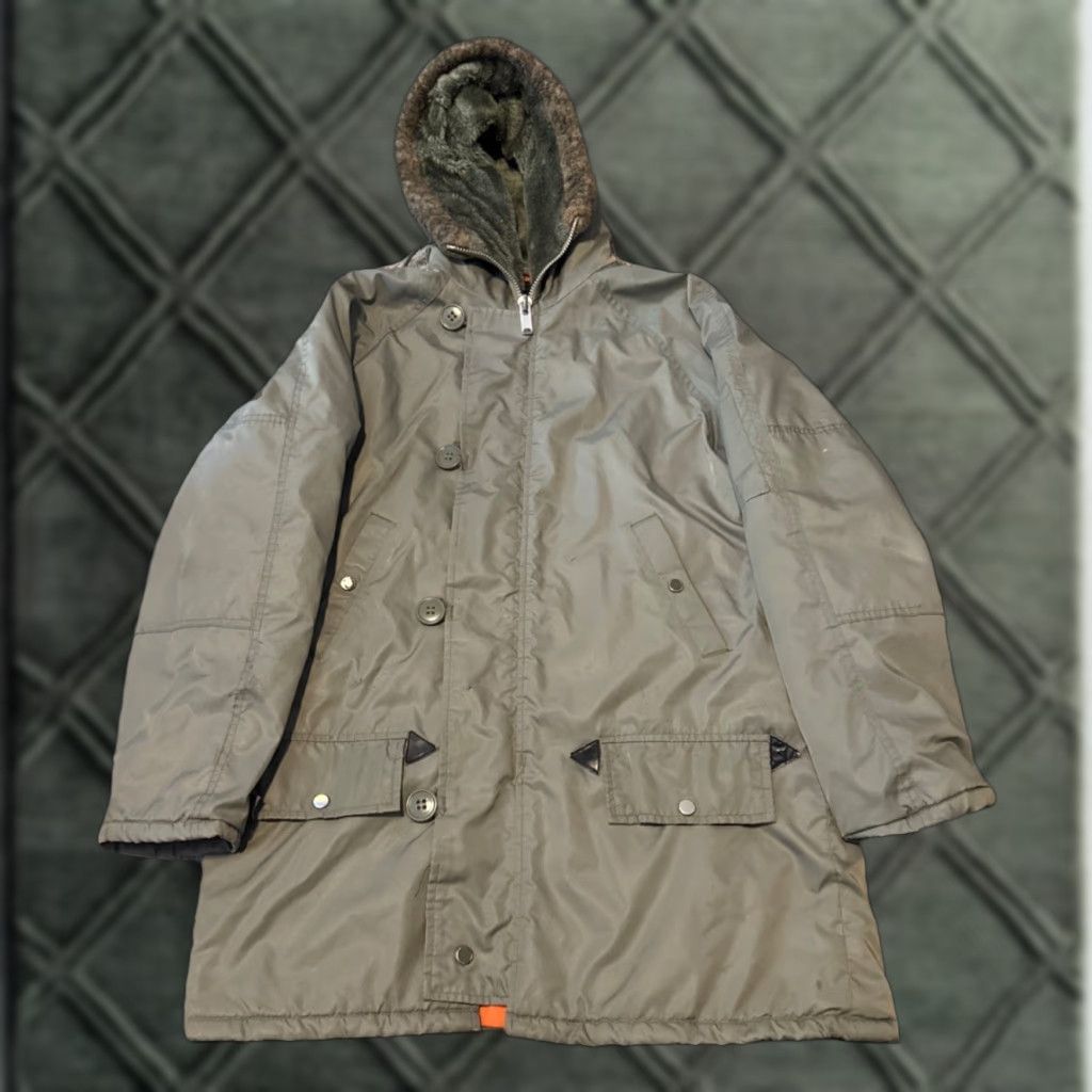 JCPenney VINTAGE JCPenney Parka Jacket Army Green Insulated Full Zip Nylon Adult S Mens Size US S / EU 44-46 / 1 - 1 Thumbnail