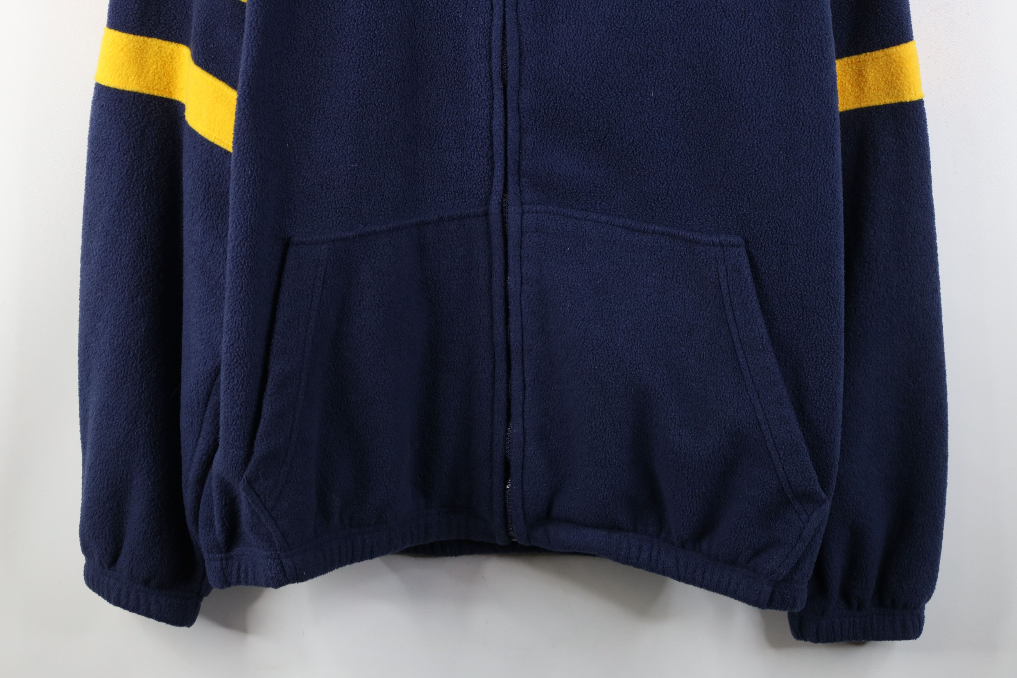 Vintage Vintage 90s University of Michigan Full Zip Hoodie Blue Size US XL / EU 56 / 4 - 3 Thumbnail