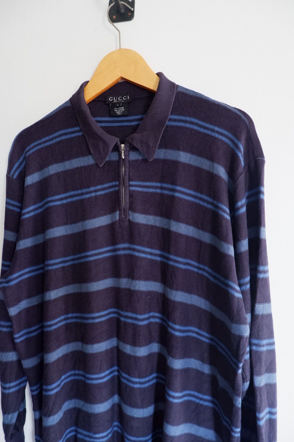 Gucci Vintage GUCCI By Tom Ford Striped Knit Wear Size US L / EU 52-54 / 3 - 3 Thumbnail