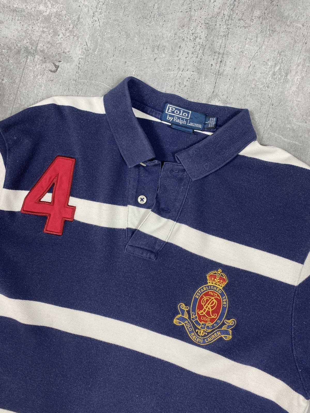 Polo Ralph Lauren Vintage Polo Ralph Lauren Rugby shirt Big Logo Chief Keef Size US L / EU 52-54 / 3 - 4 Thumbnail