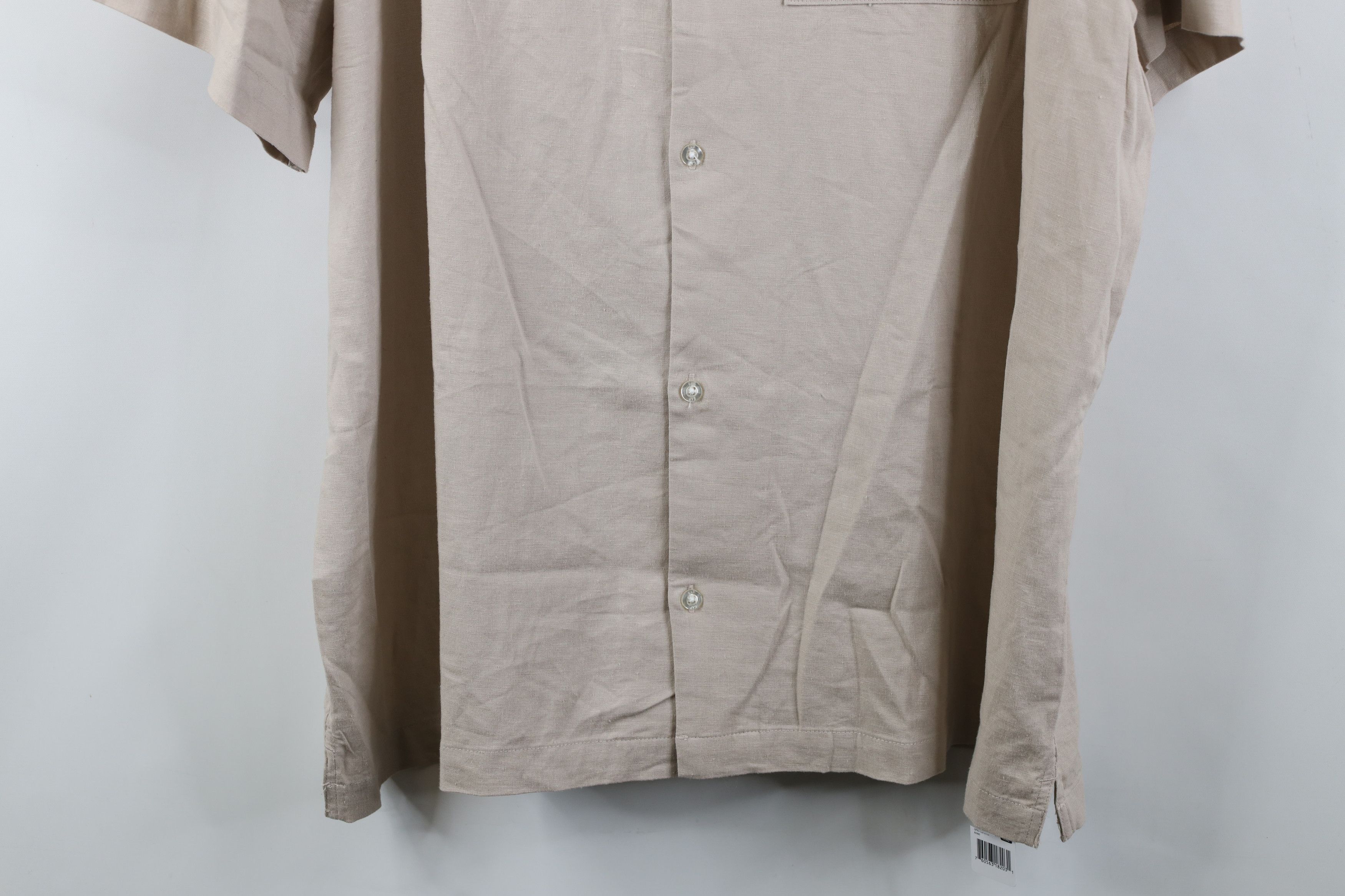 Gap Deadstock Vintage Y2K Gap Looped Collar Button Shirt Beige Size US XXL / EU 58 / 5 - 3 Thumbnail