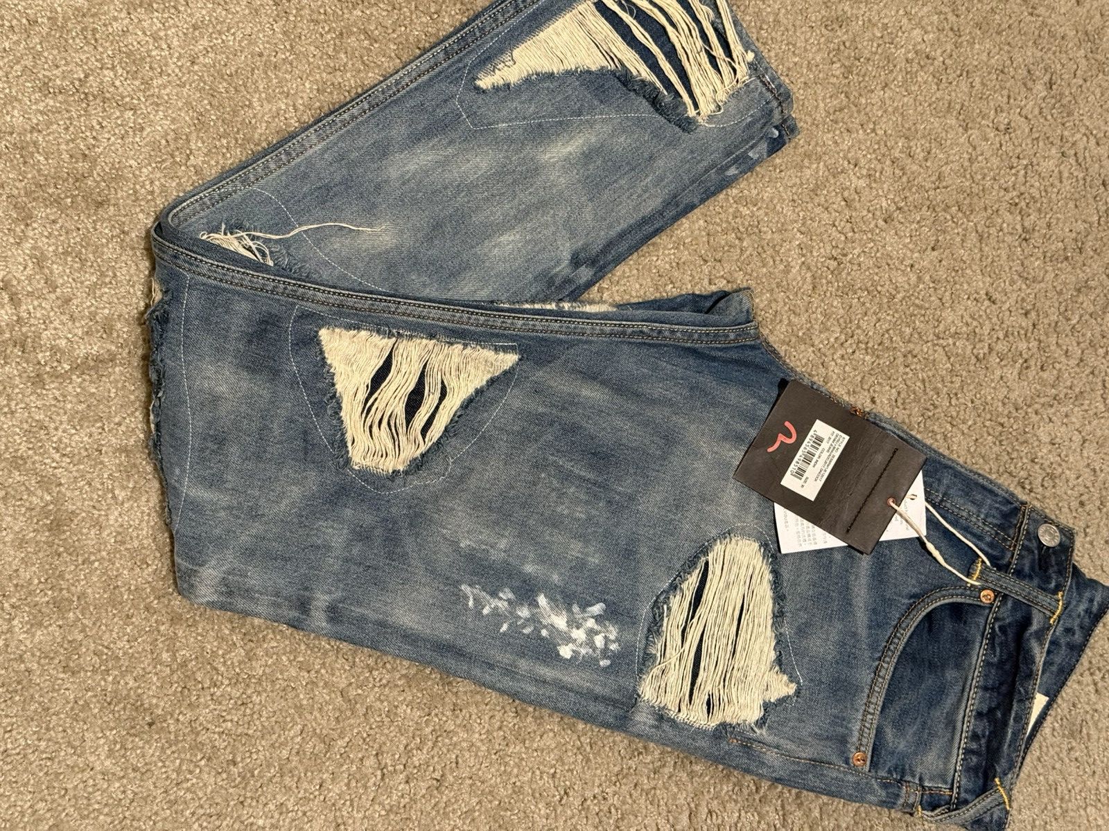 Ev Bravado × Evisu × Who Decides War Evisu x Who Decides War Daicock Carrot Denim Size US 30 / EU 46 - 11 Thumbnail