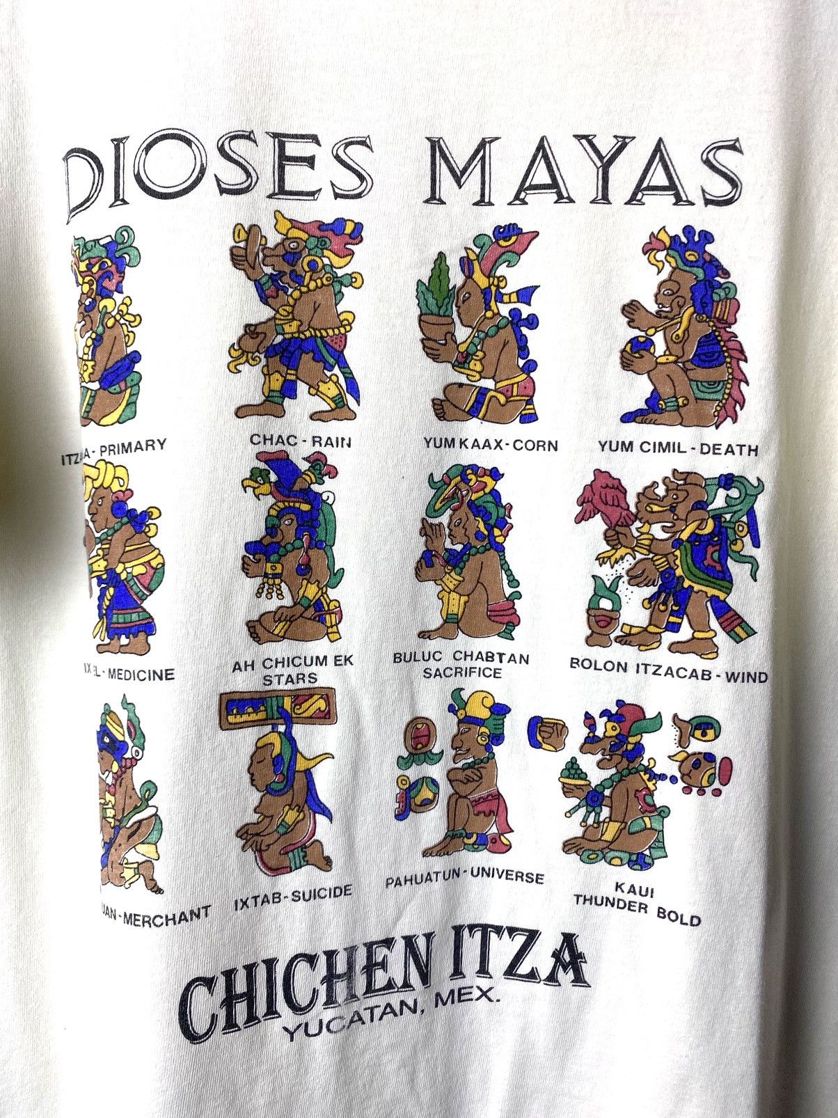 Vintage Vintage 1990’s Dioses Mayas Chichen Itza T Shirt Size US XL / EU 56 / 4 - 2 Thumbnail