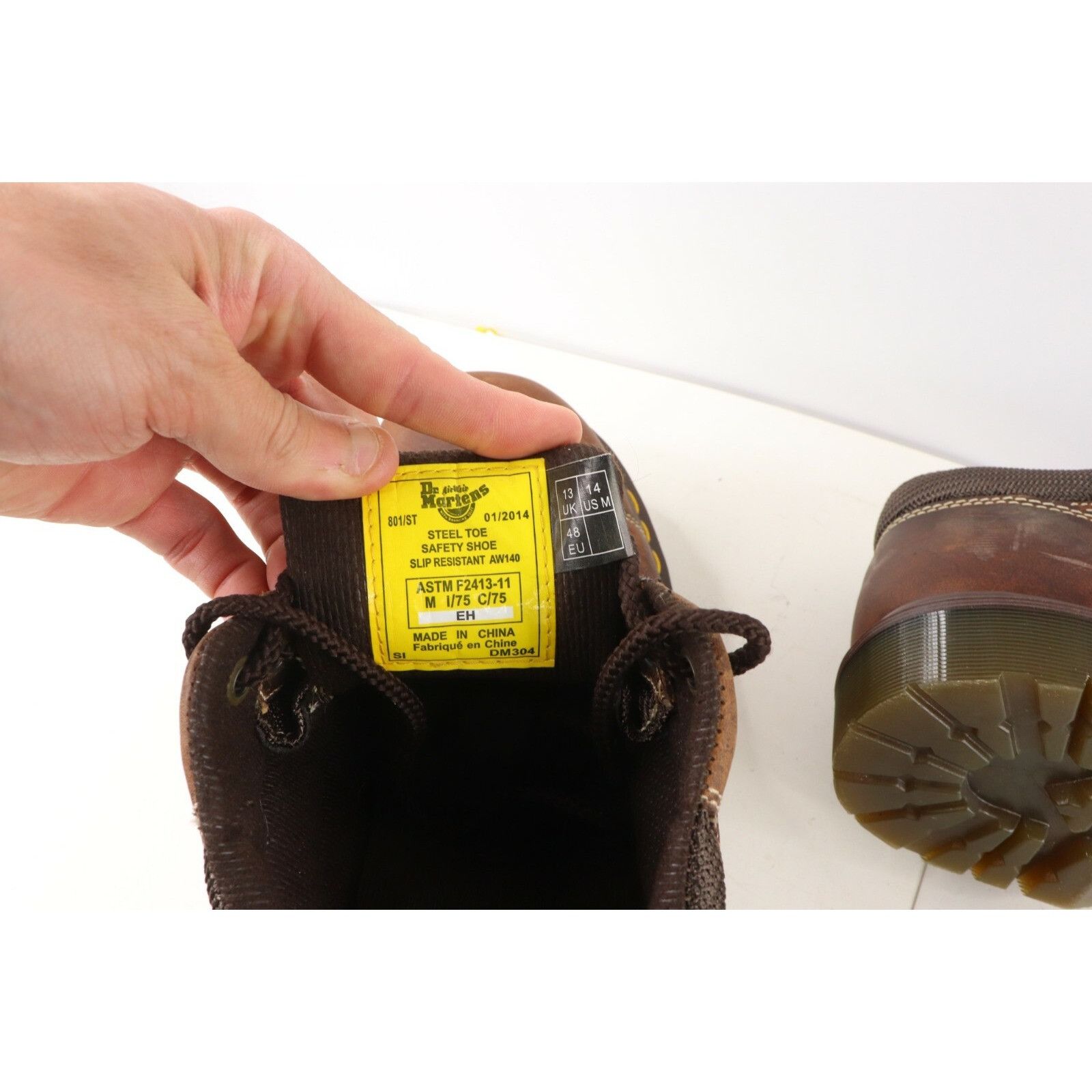 Dr. Martens Vintage Dr Martens Chunky Platform Steel Toe Leather Shoes Size US 14 / EU 47 - 10 Thumbnail