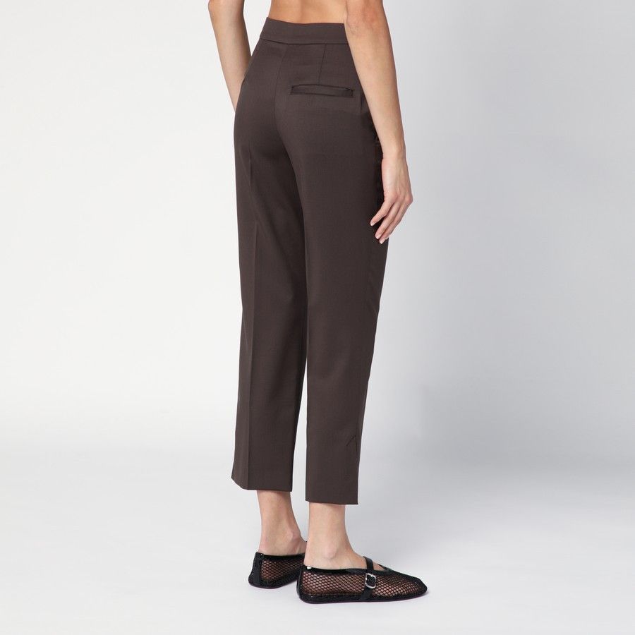 Loulou de Saison o1d2blof0824 Wool Trousers in Brown Size 26" / US 2 / IT 38 - 4 Thumbnail