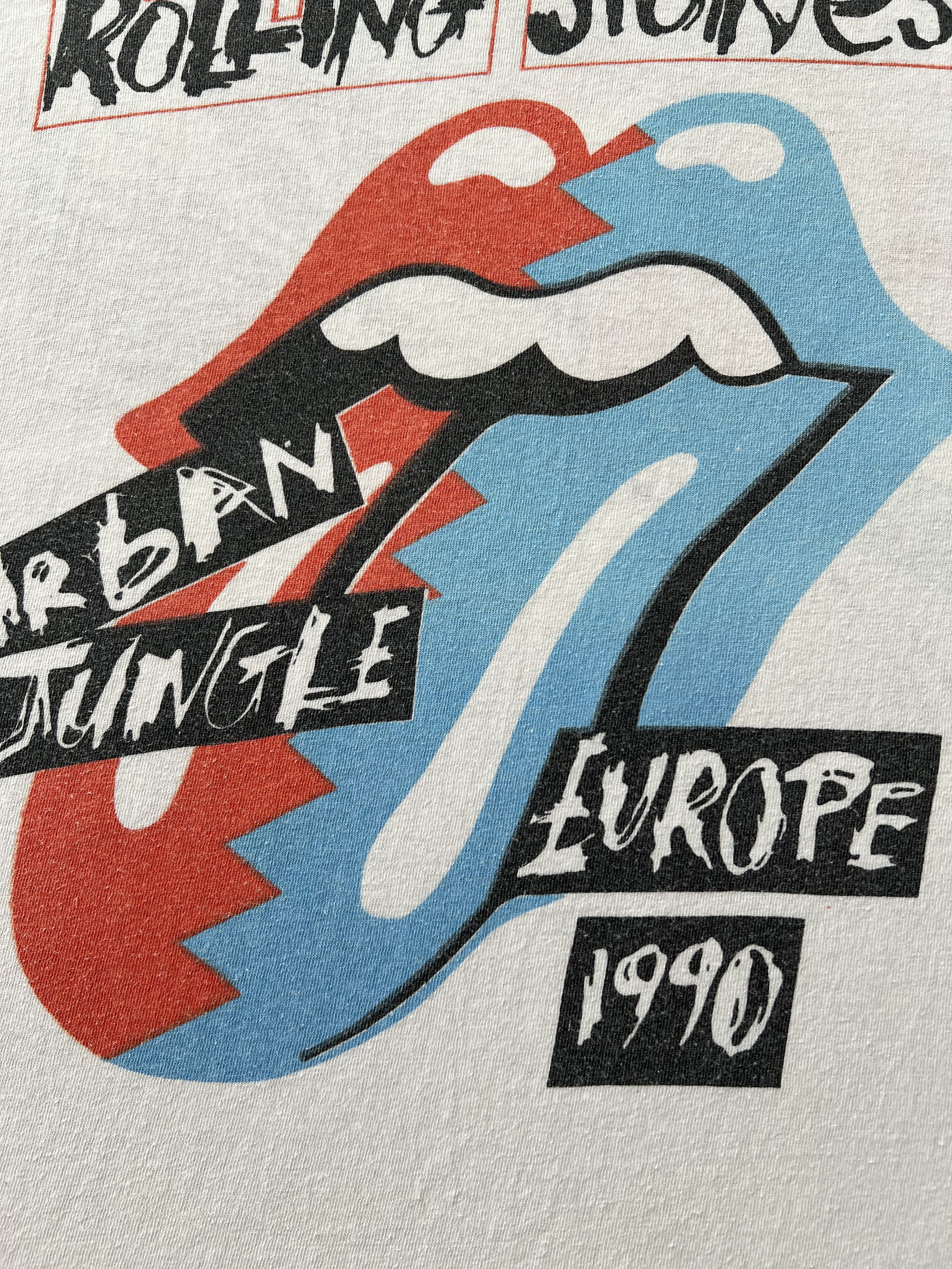 Band Tees Vintage 1990 The Rolling Stones Urban Jungle White T-shirt Size US M / EU 48-50 / 2 - 4 Thumbnail