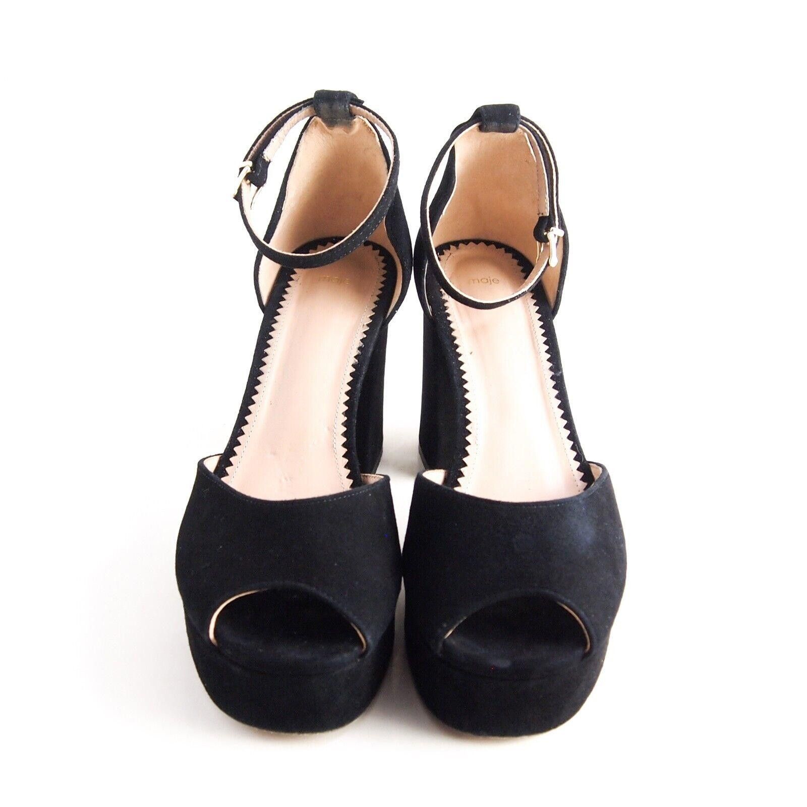 Maje Maje Platform Sandals Black Suede Size US 10 EU 40 Size US 10 / IT 40 - 3 Thumbnail