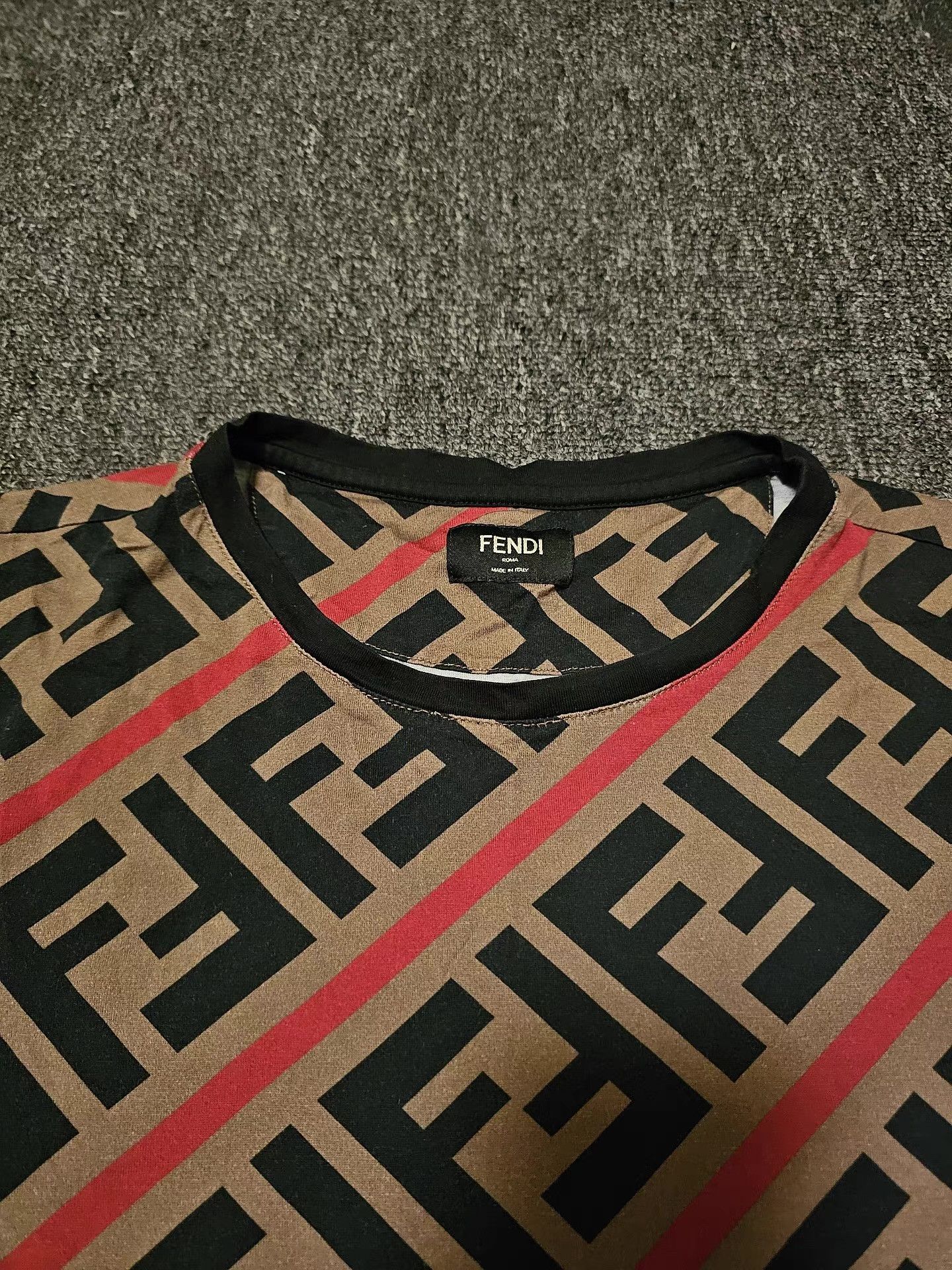 Fendi Fendi All-Over Print Short Sleeve T-Shirt, Size US L / EU 52-54 / 3 - 2 Thumbnail