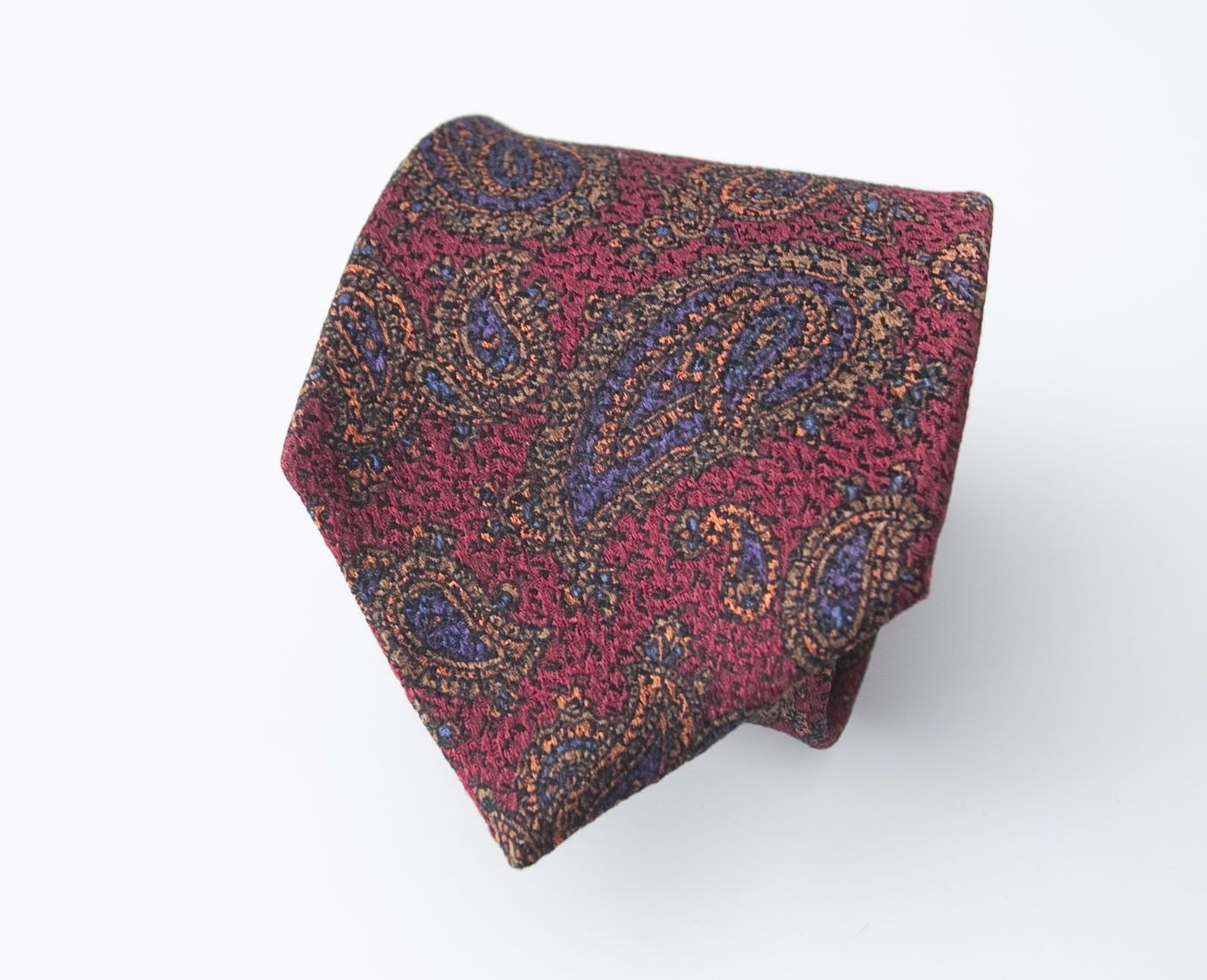 Ermenegildo Zegna Ermenegildo Zegna Tie 100% Silk Paisley Red *Cg0326 Size ONE SIZE - 4 Thumbnail