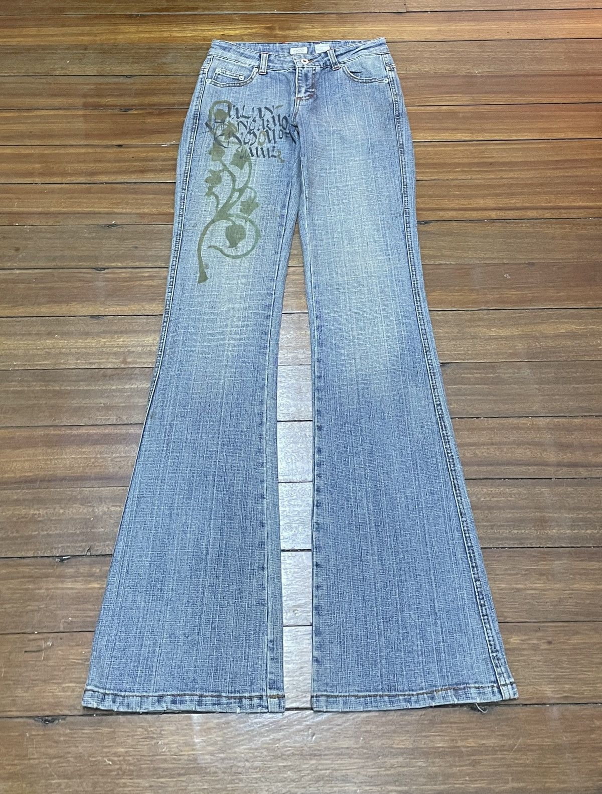 Other Rare Design Vintage Japanese Brand Cache Flared Jeans 2000s Size US 26 / EU 42 - 1 Thumbnail