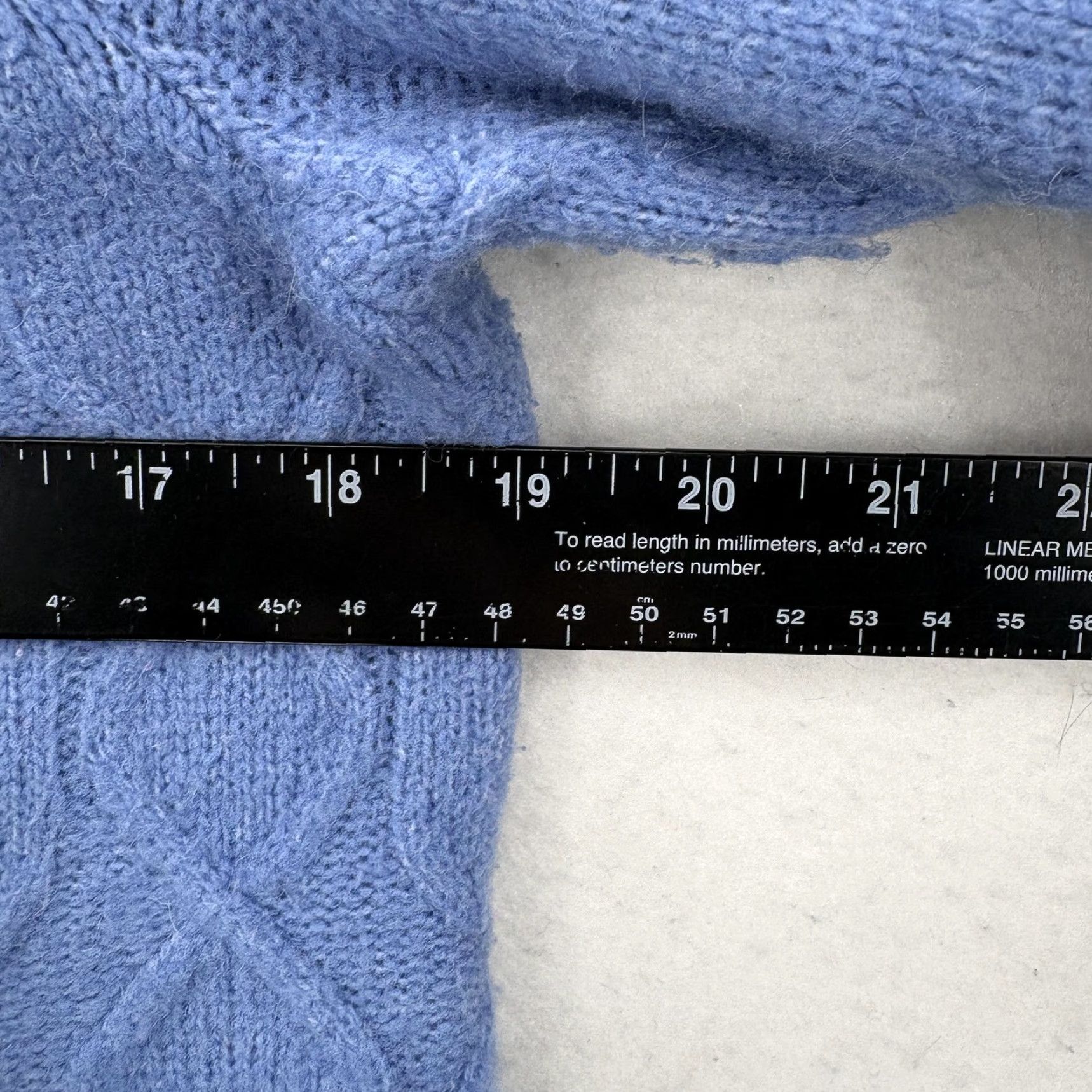Talbots VINTAGE Talbots Sweater Womens Medium Blue Cable Knit Crew Neck Pullover Alpaca Blend Size M / US 6-8 / IT 42-44 - 7 Thumbnail
