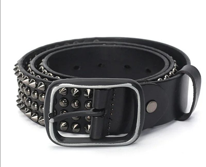 Japanese Brand Spike rivet pin belt Size ONE SIZE - 3 Thumbnail