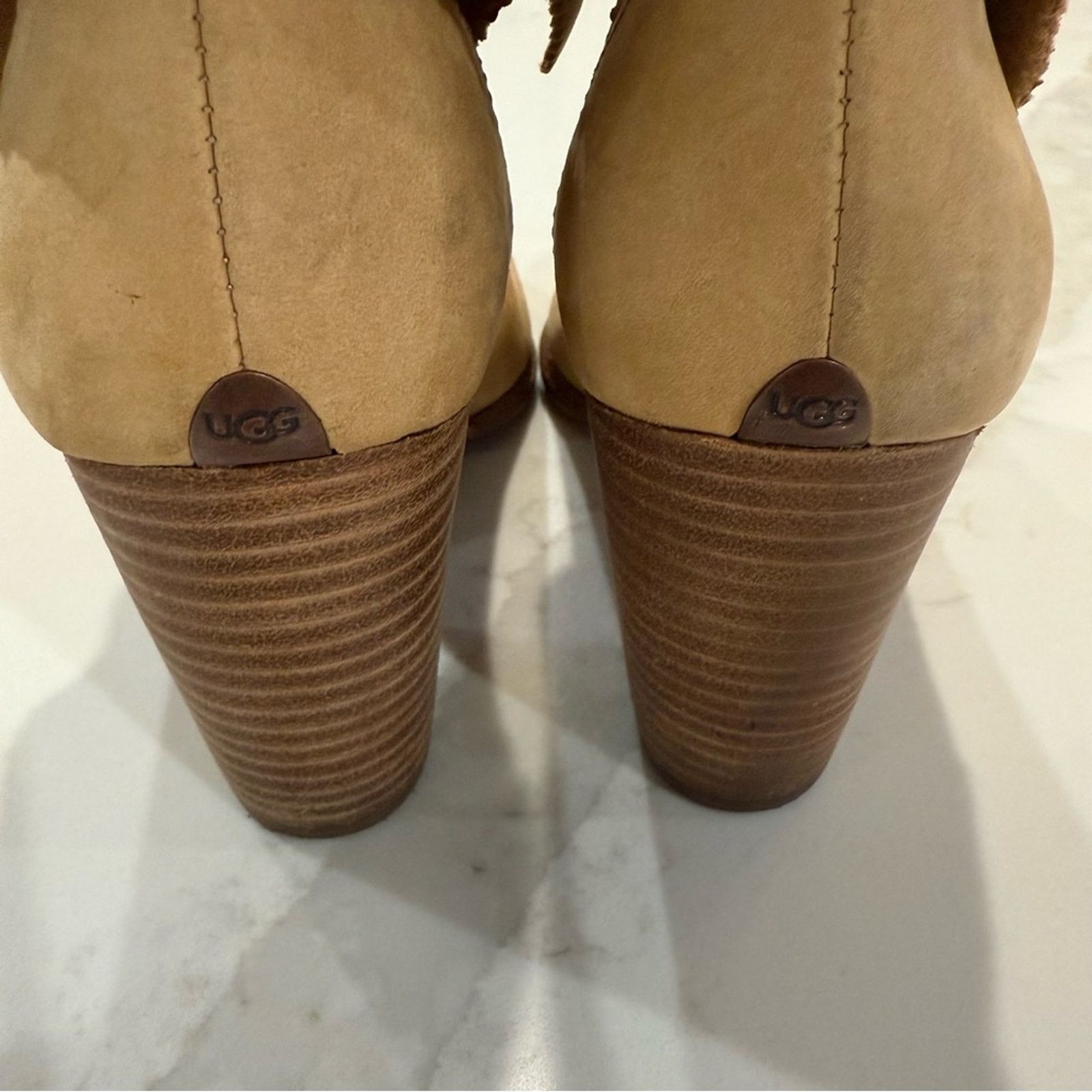 Ugg UGG Thames Suede Leather Fold Down Heel Ankle Booties Women7 Size US 7 / IT 37 - 6 Thumbnail