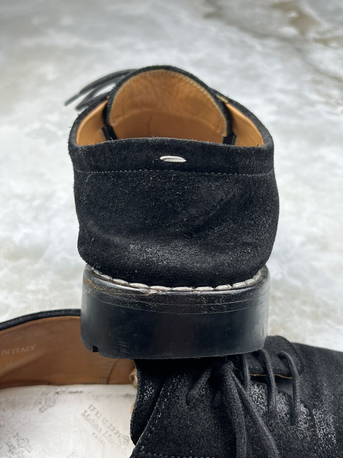 Maison Margiela Maison Margiela Waxed Suede Vibram Lug Sole Derbies Size US 8 / EU 41 - 9 Thumbnail