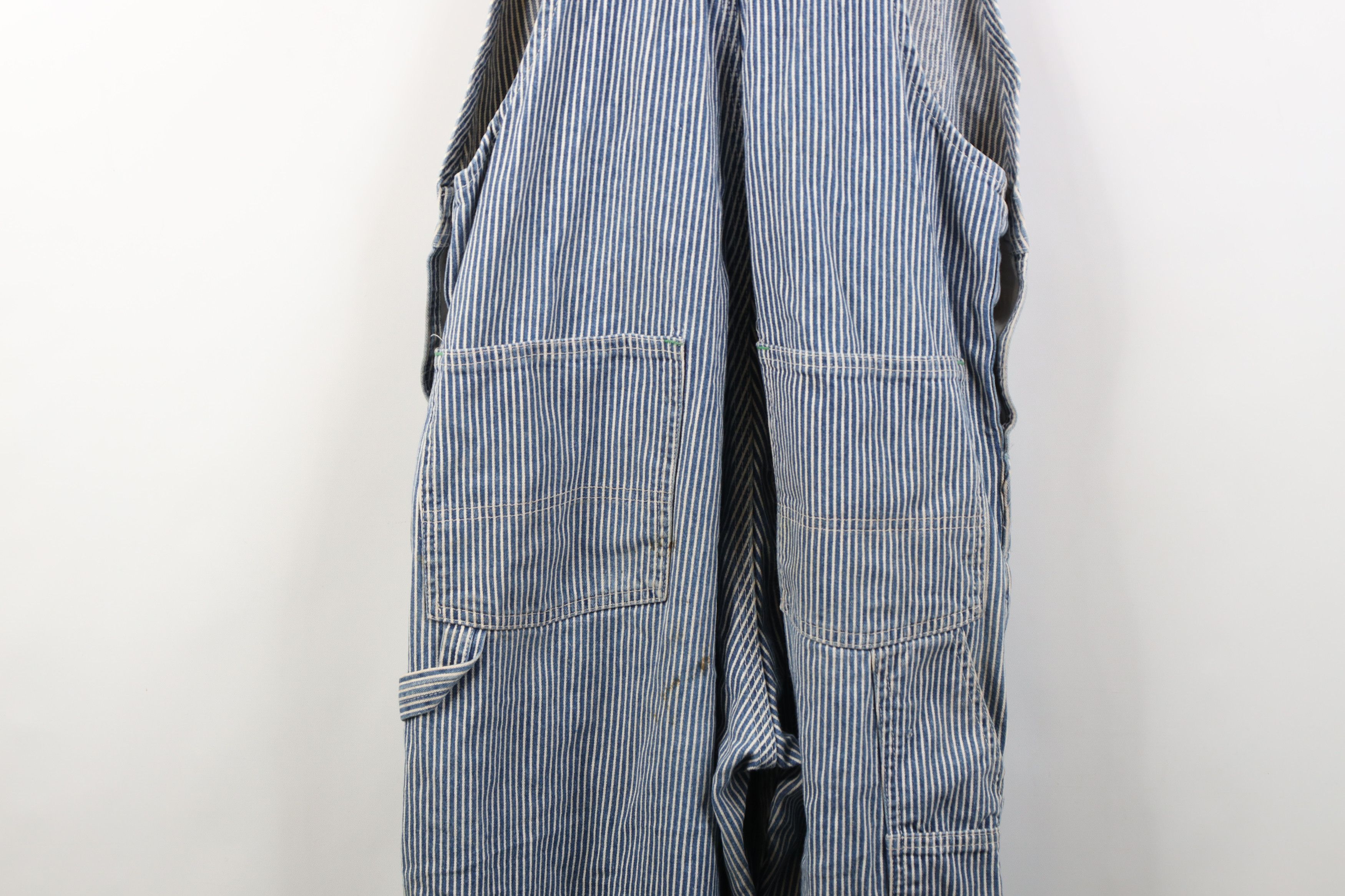 Oshkosh Vintage 70s OshKosh B'Gosh Hickory Striped Overalls Size US 36 / EU 52 - 21 Thumbnail