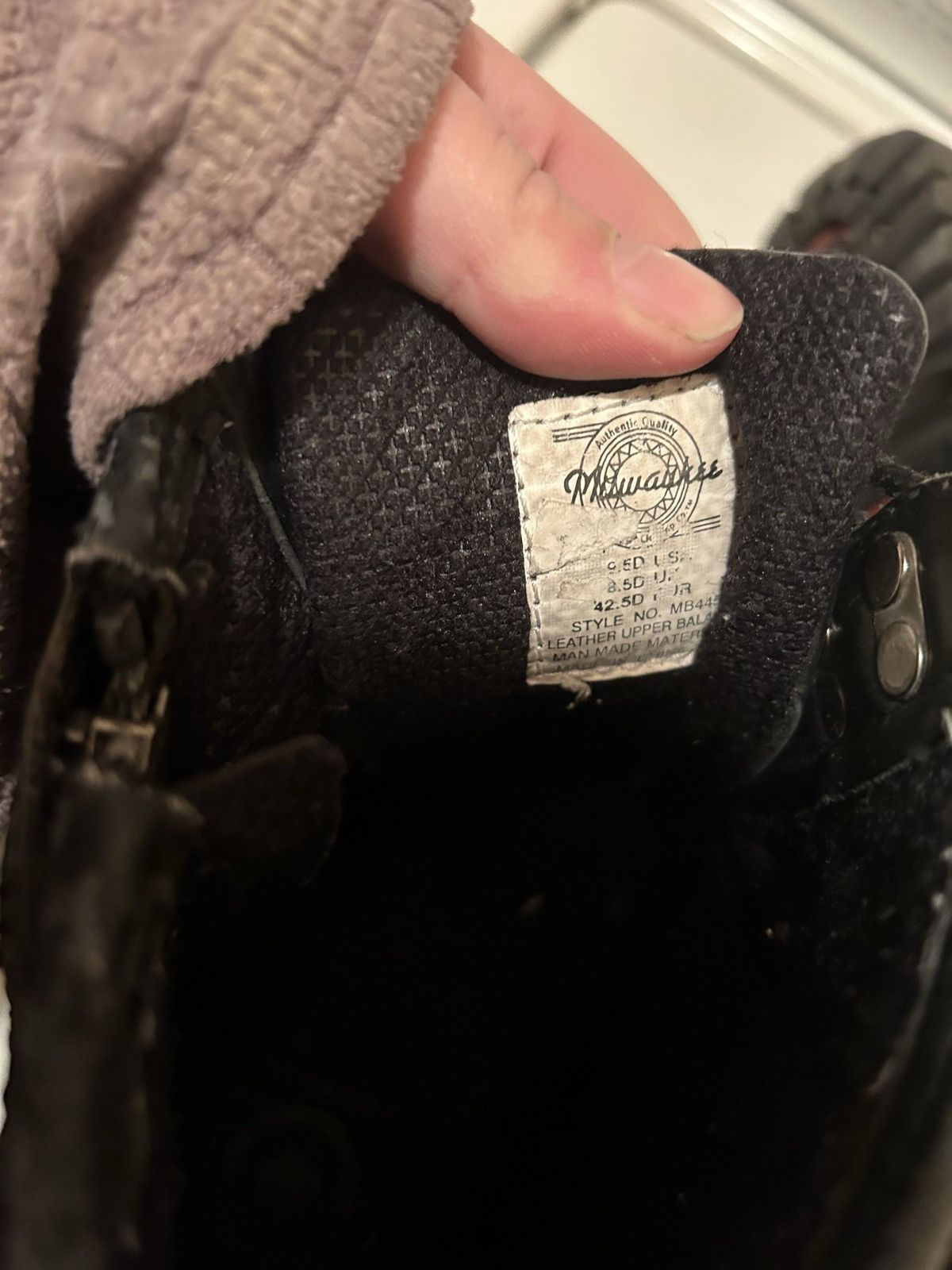 Vintage Milwaukee leather black boots Size US 8.5 / EU 41-42 - 6 Thumbnail