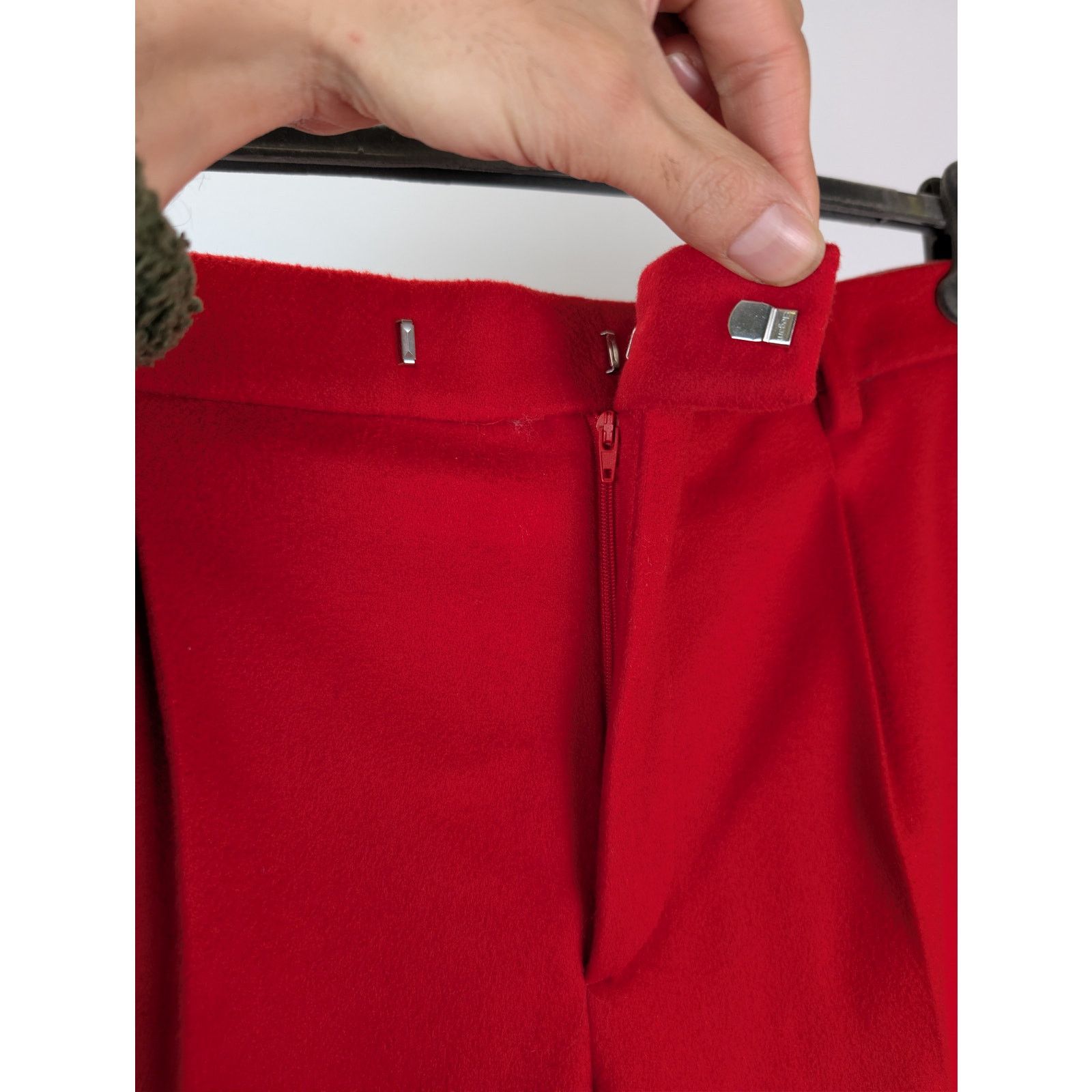 Vetements o1rshd1 High-Waisted Wool Tailored Pants in Red Size US 34 / EU 50 - 7 Thumbnail