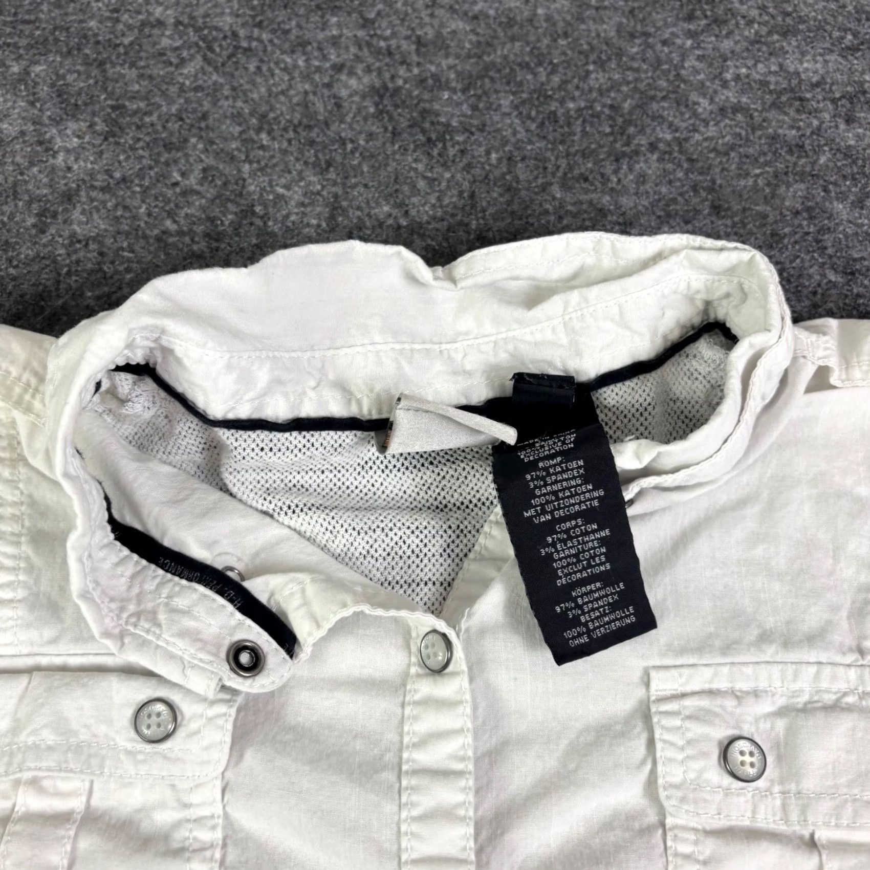 Harley Davidson Harley-Davidson Womens XL White Eagle Graphic Button Up Shirt Paisley Pocket Short Sleeve Size XL / US 12-14 / IT 48-50 - 6 Thumbnail