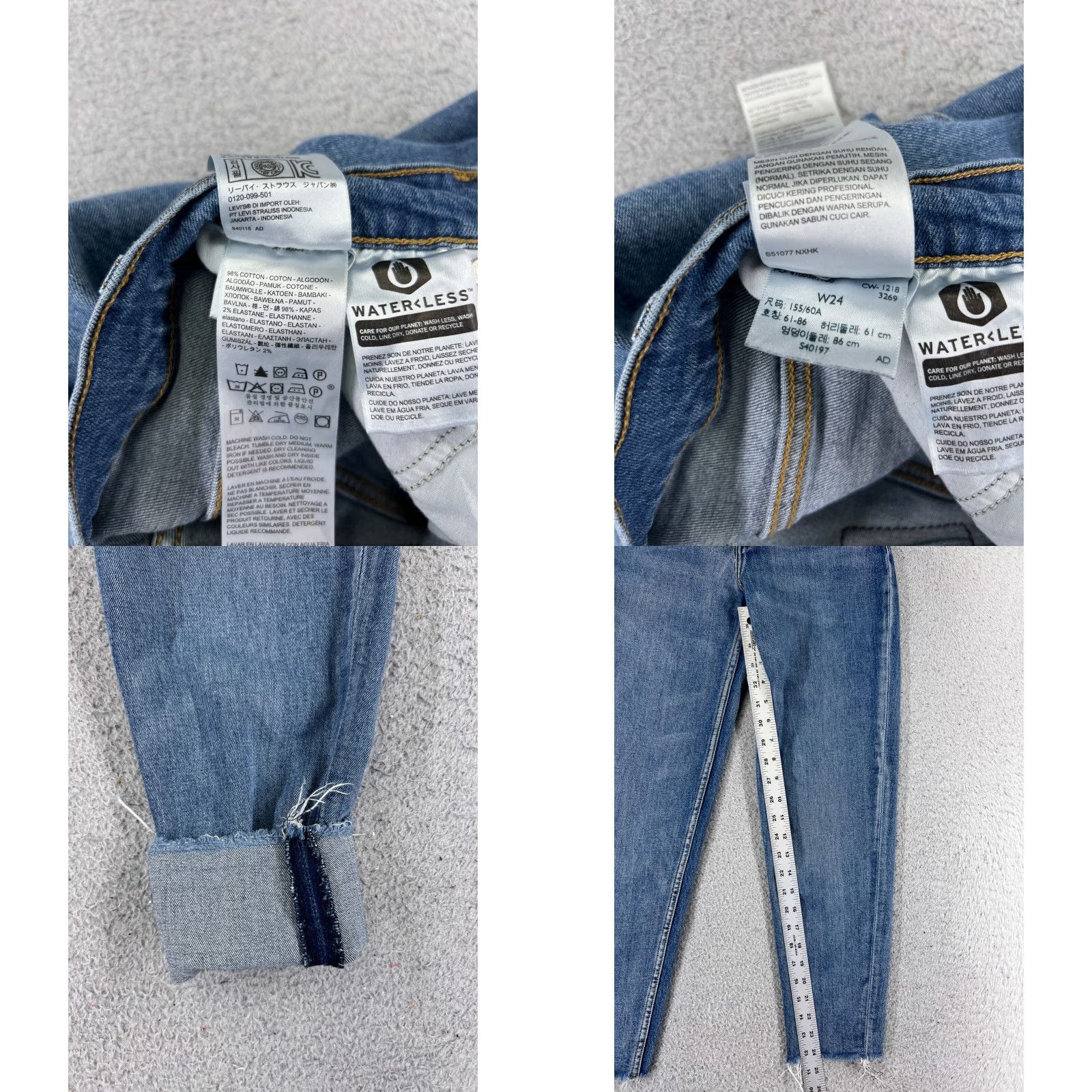 Levi's VINTAGE Levi's Jeans Woman 24 Blue Denim Big E Mom Jean Tapered Zip Fly 22x24 Size 42" / US 20 - 8 Thumbnail