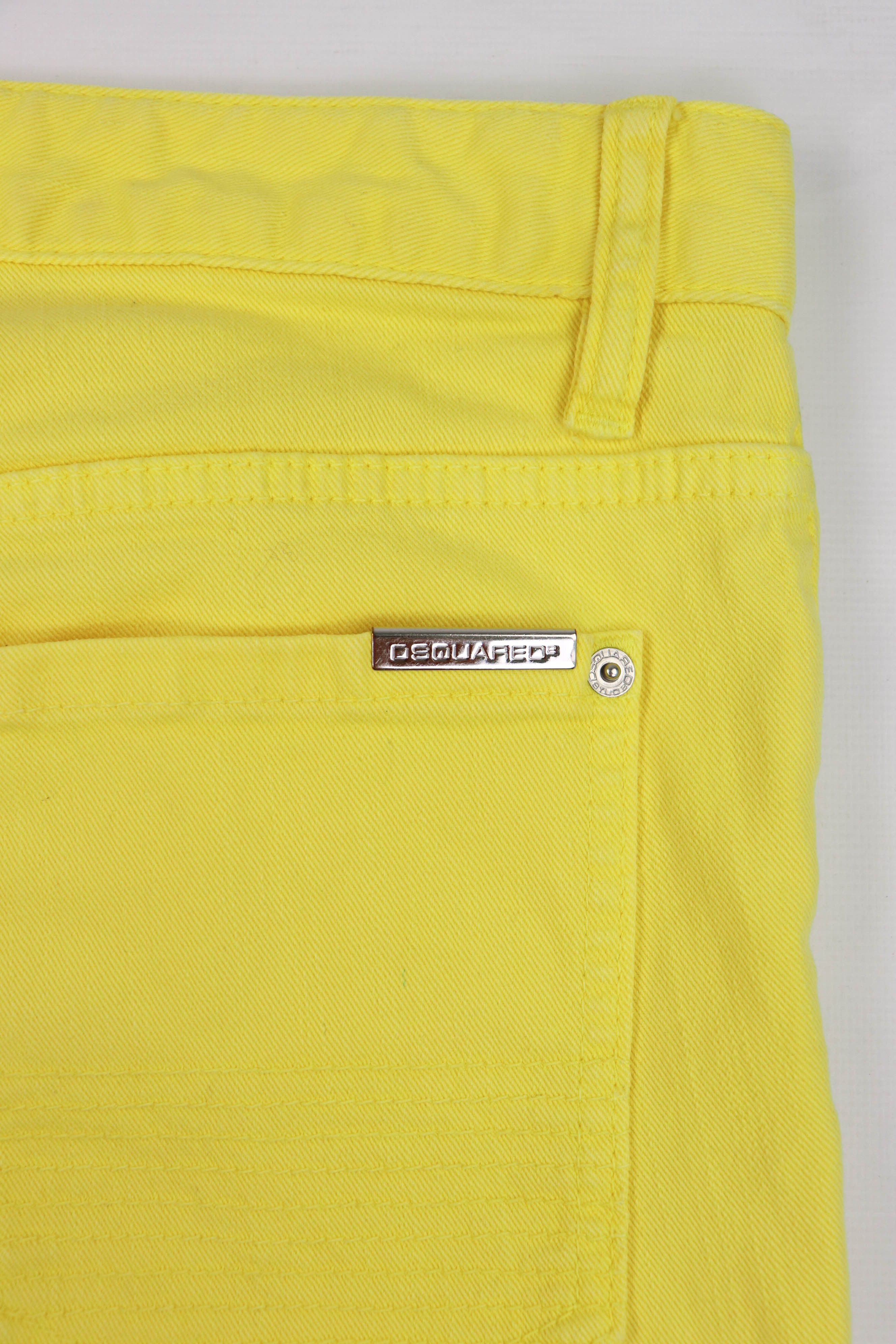 Dsquared2 WMNS Dsquared2 Yellow Slim Fit Zip Jeans Size 28" / US 6 / IT 42 - 6 Thumbnail