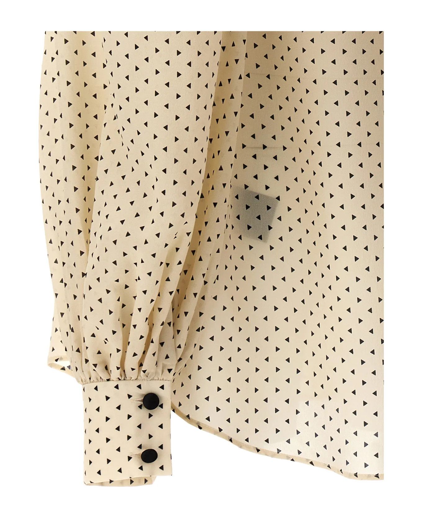 Balmain o1y0625 Patterned Shirt in Beige/Black Size M / US 6-8 / IT 42-44 - 4 Thumbnail