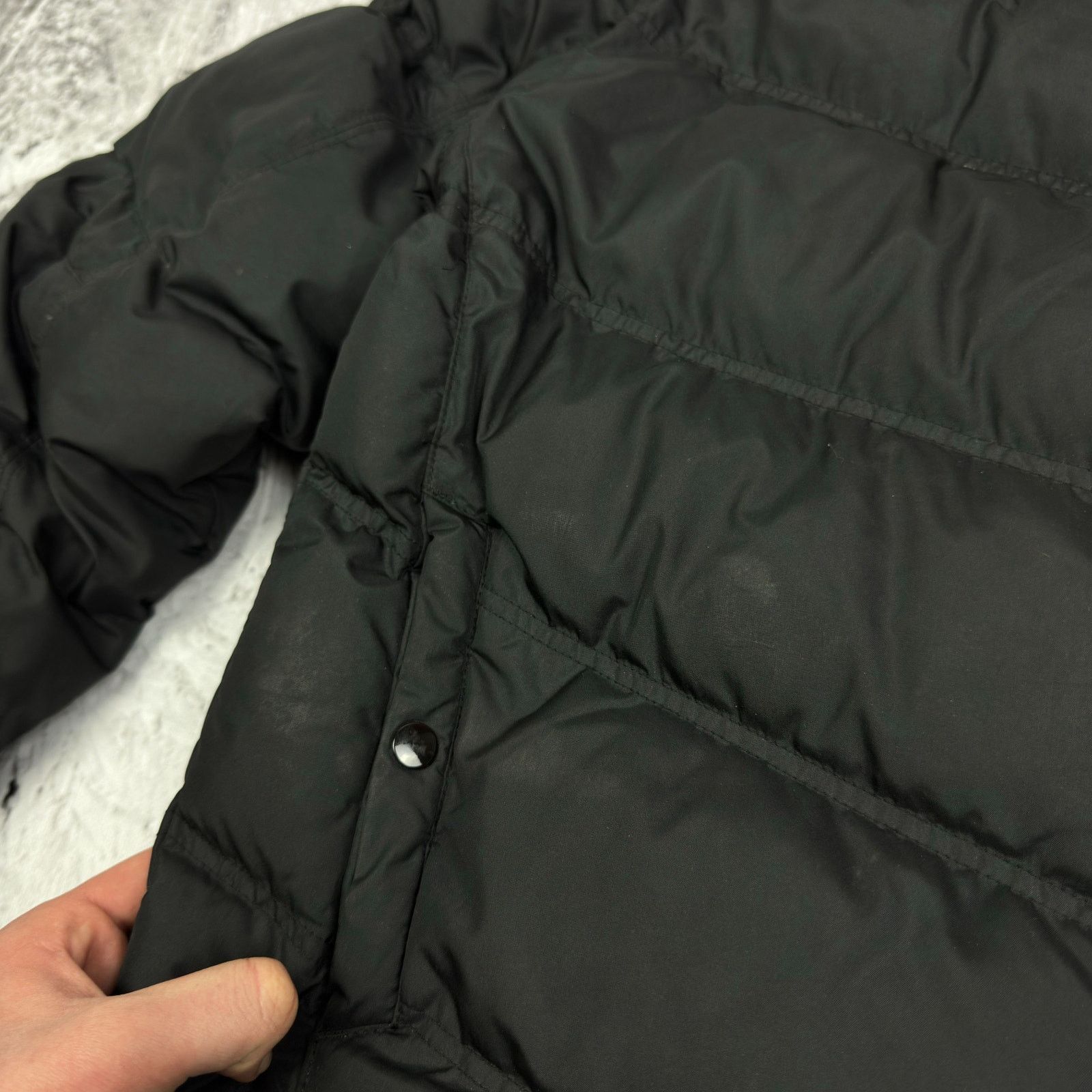 Nike Nike Womens Black White Swoosh Duck Down Puffer Jacket Large Size L / US 10 / IT 46 - 6 Thumbnail