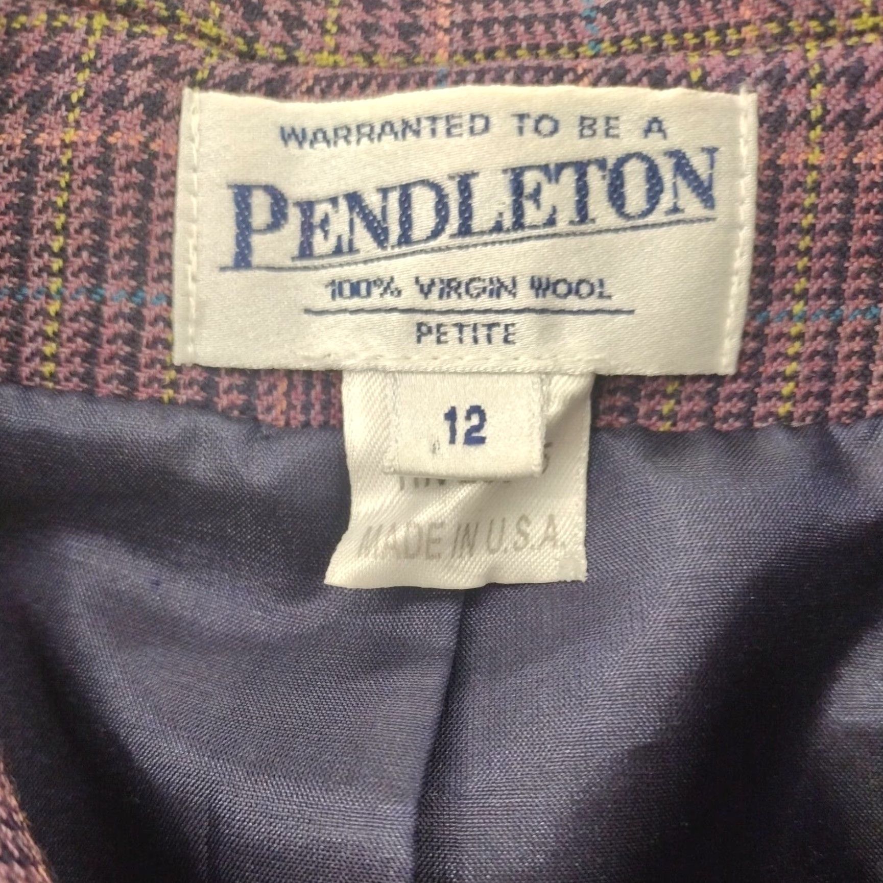 Pendleton Pendleton Coat Women's Petites 12 Black Wool Sport Regular Fit Size XL / US 12-14 / IT 48-50 - 4 Thumbnail