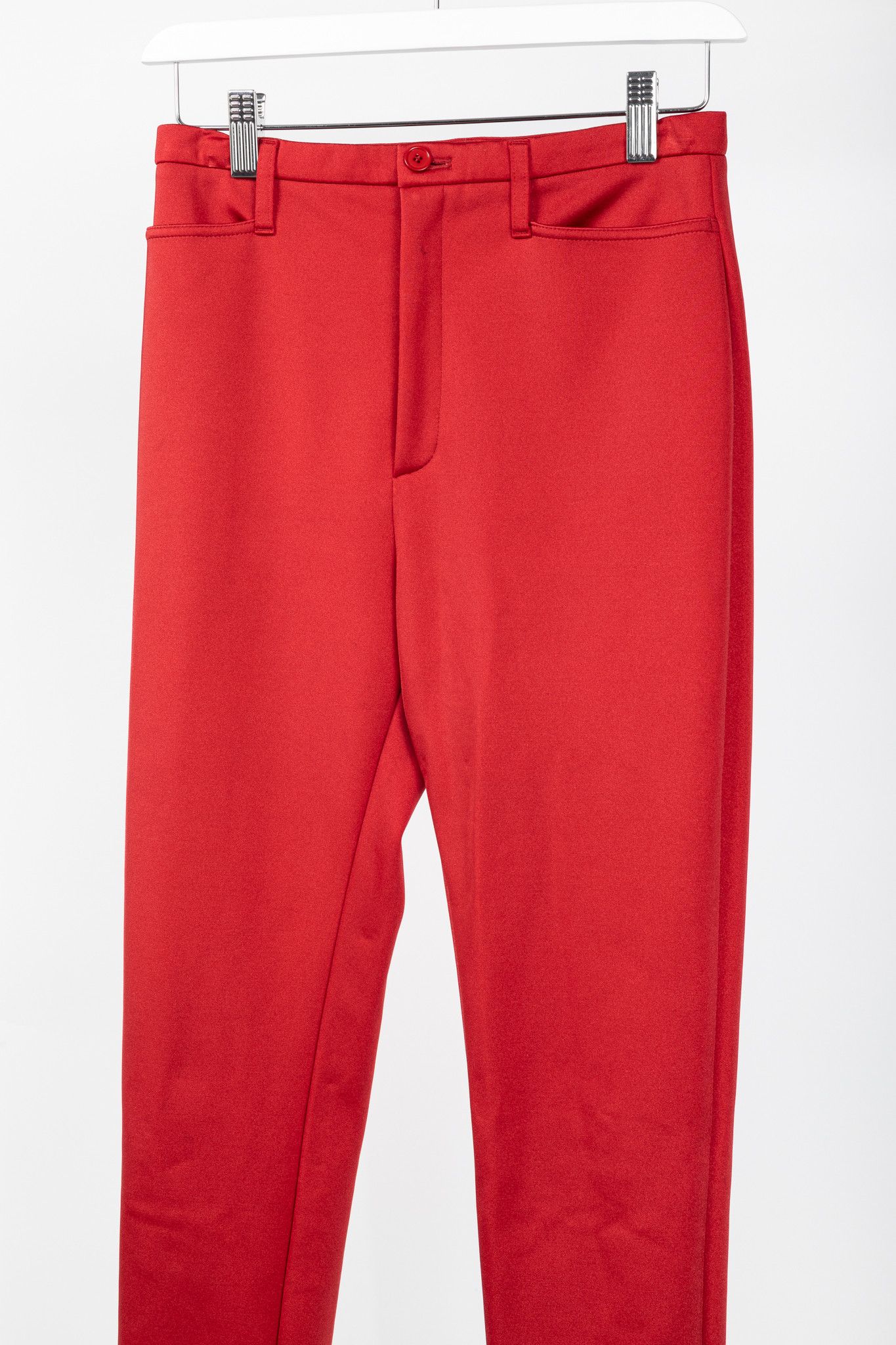 Balenciaga Balenciaga Red High-Waisted Skinny Pants Size 25" / US 0 / IT 36 - 3 Thumbnail