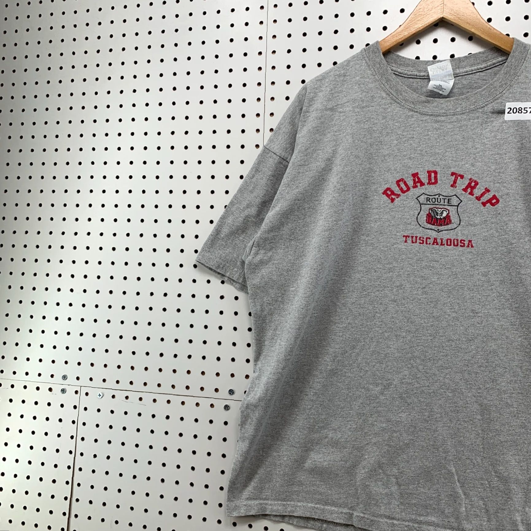 Gildan Vintage Gildan T-Shirt Men 2XL Short Sleeve Gray University Sports Road Trip Tuscaloosa BAMA Size US XXL / EU 58 / 5 - 3 Thumbnail
