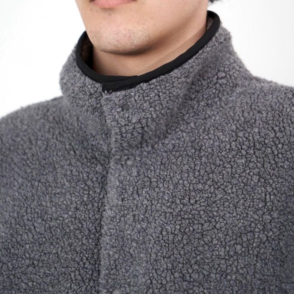 Vintage Nanamica Fleece Jacket Mens M Charcoal Gray/Black in Brown, Men's — image 3 of 6