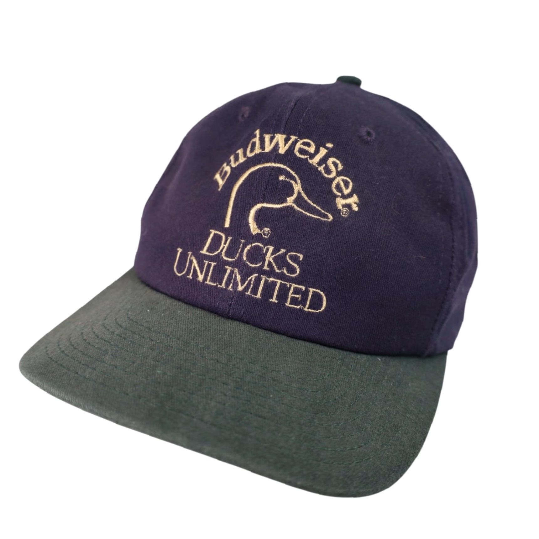 Budweiser VINTAGE Budweiser x Ducks Unlimited Spellout Snapback Hat Size ONE SIZE - 2 Thumbnail