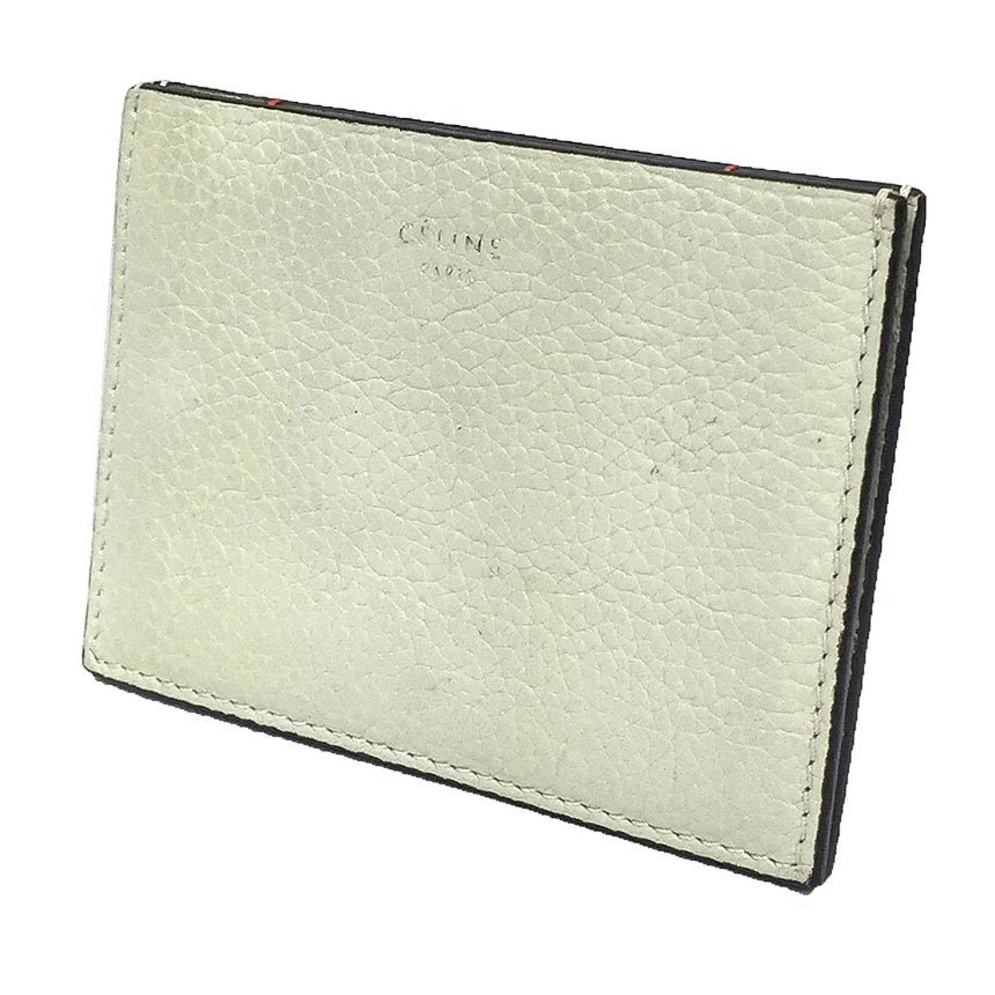 Celine CELINE Card Case Leather Light Gray Wallet aq9975 10013896 Size ONE SIZE - 1 Thumbnail