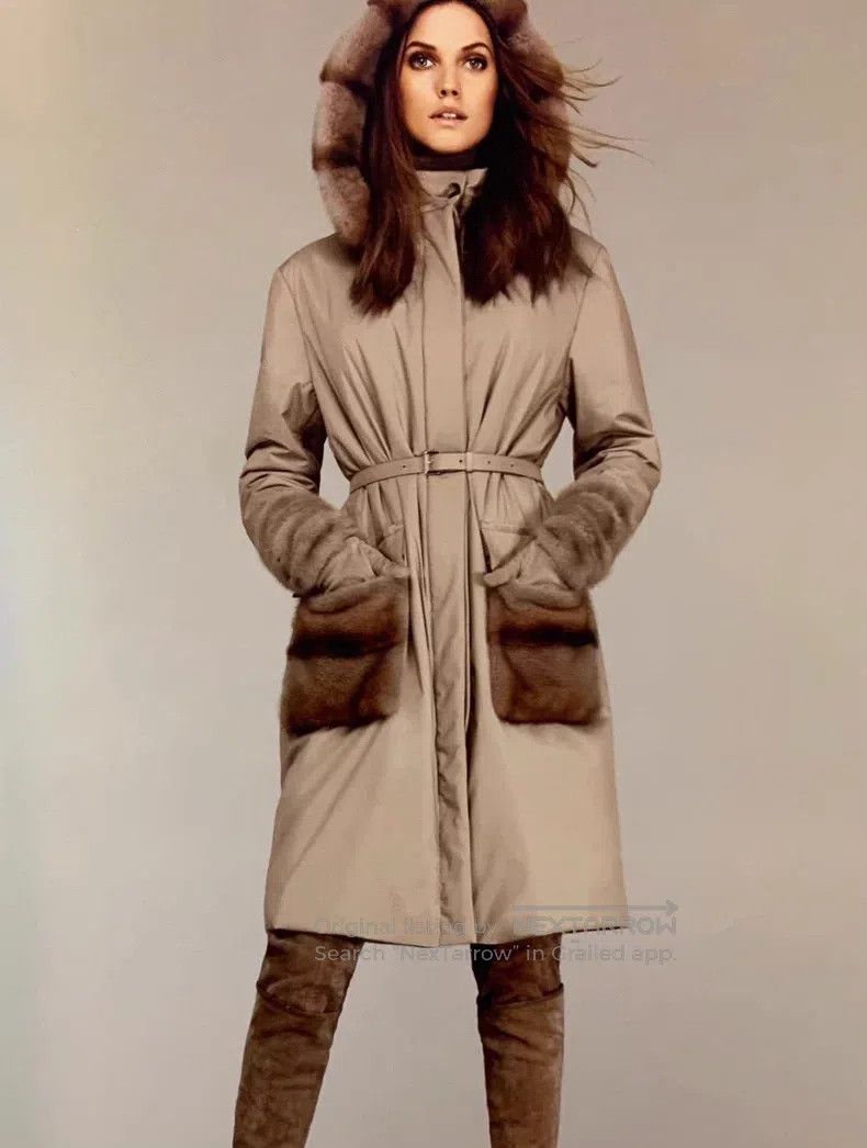 Loro Piana Loro Piana Beige Color Mink Cashmere Hooded Windproof Puff Size S / US 4 / IT 40 - 1 Thumbnail