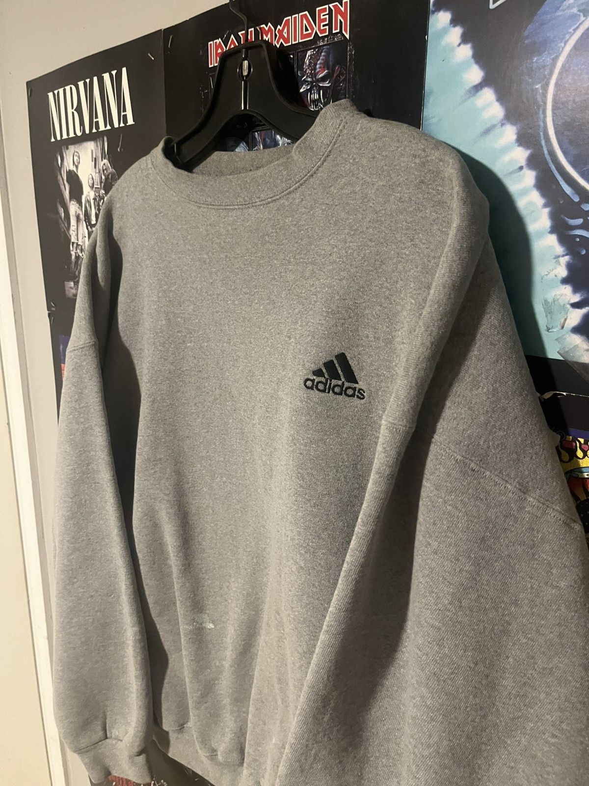 Adidas Vintage 90’s Adidas Boxy Embroidered grunge Sweatshirt XL Size US XL / EU 56 / 4 - 2 Thumbnail