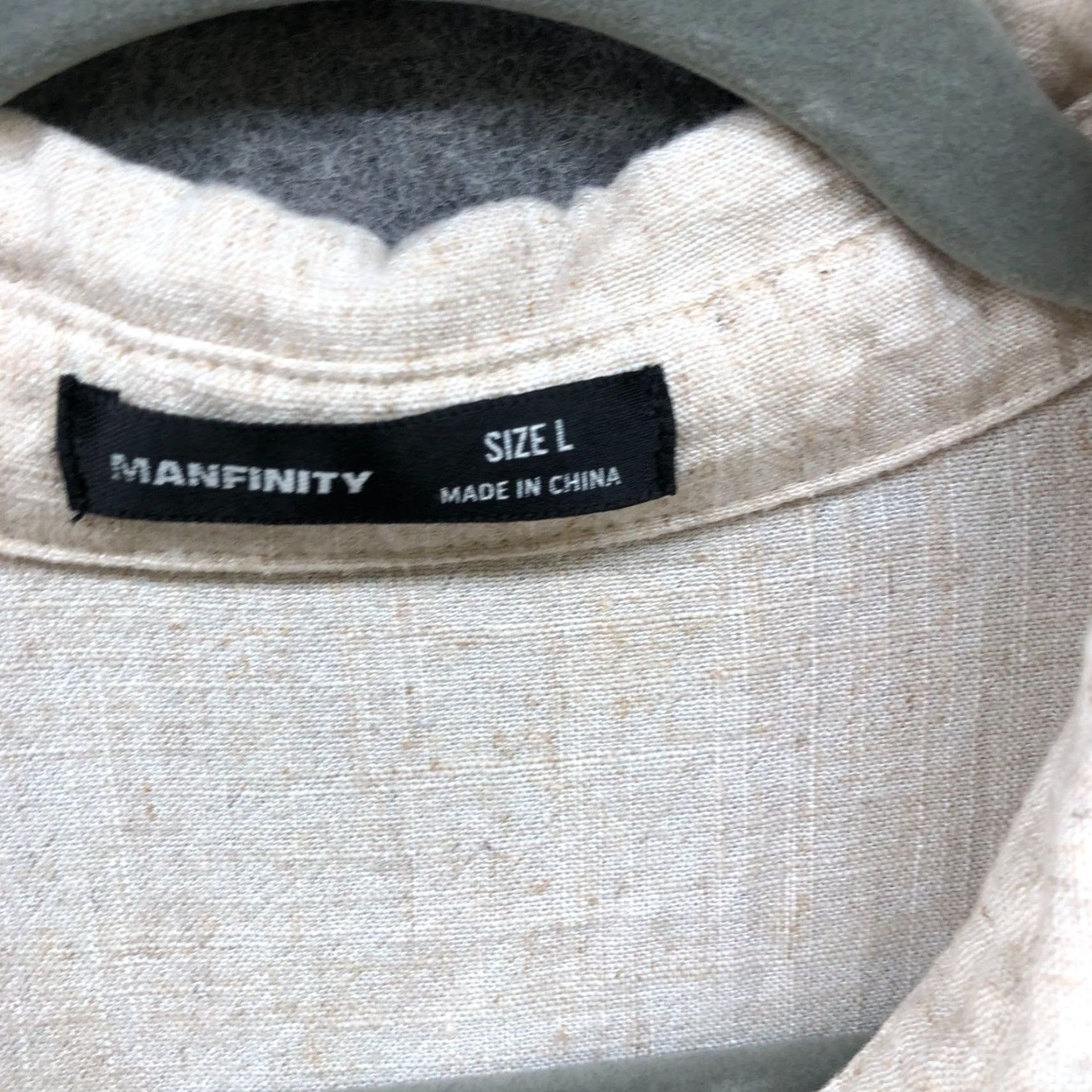 Vintage Manfinity Linen Blend Shirt Mens L Beige Short Sleeve Knit Front Resort Vacation Shirt Size US L / EU 52-54 / 3 - 5 Thumbnail