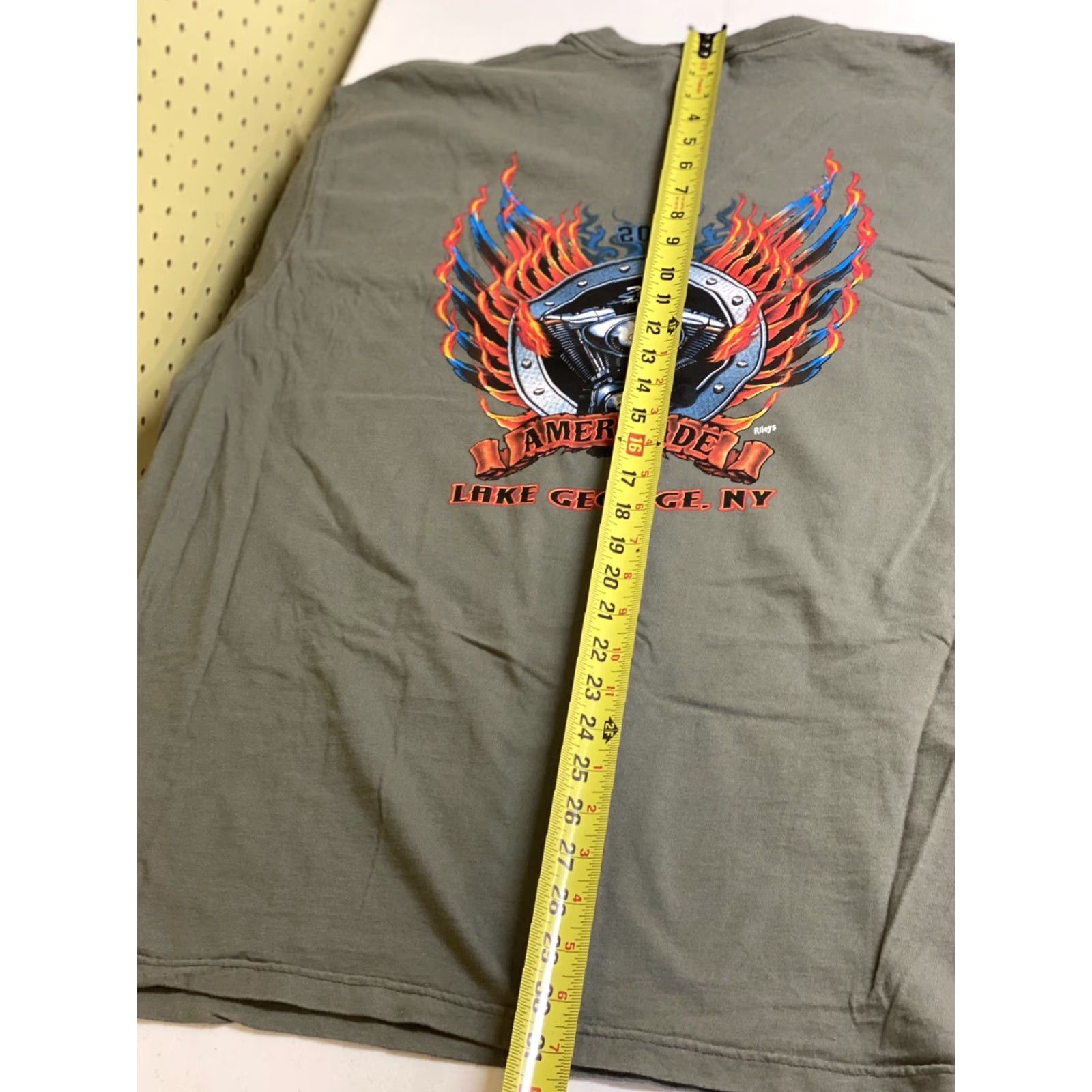 Harley Davidson Harley-Davidson T-Shirt Mens XL Brown Motorcycle Americade Lake George NY 2008 Size US XL / EU 56 / 4 - 7 Thumbnail