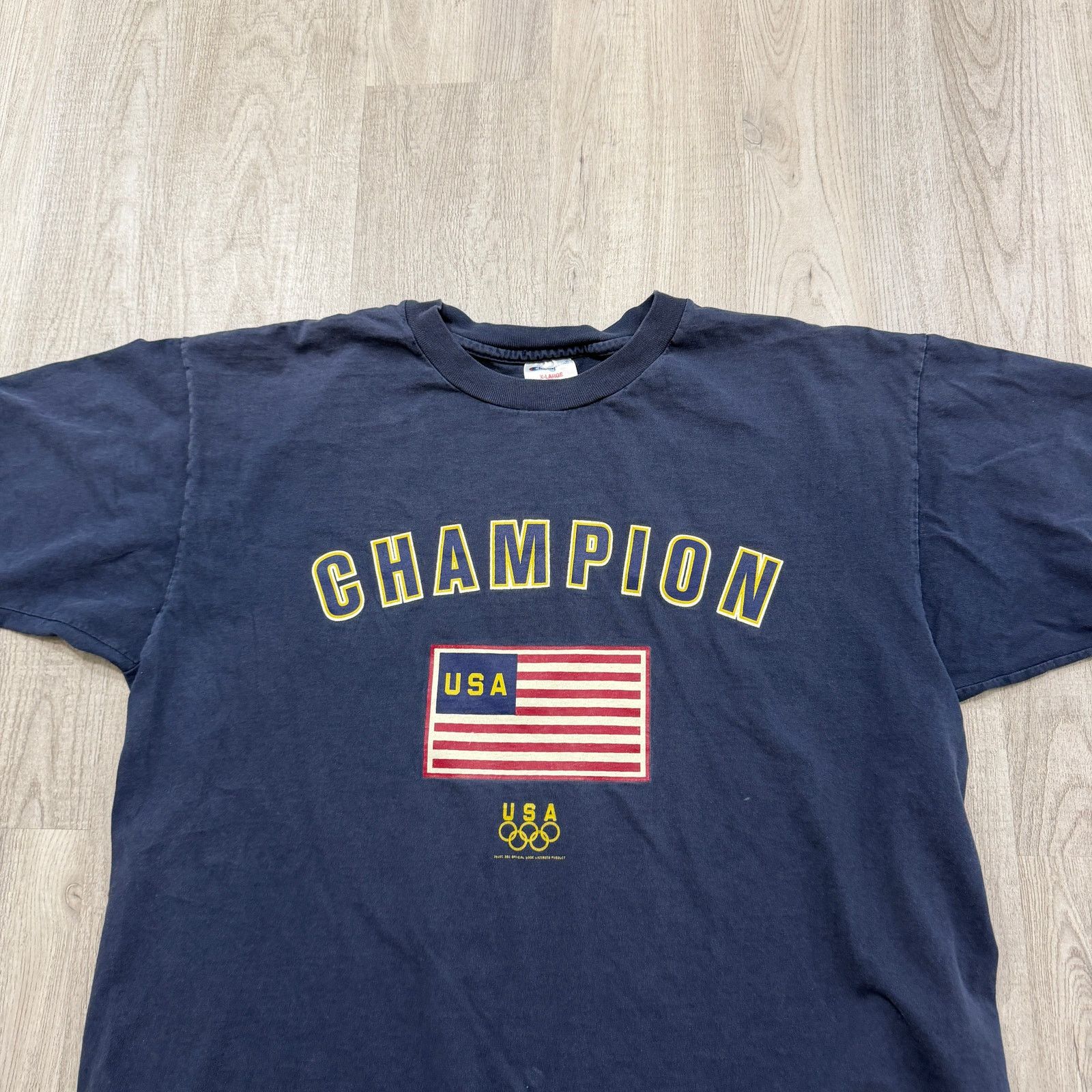 Champion Vintage Champion USA Olympics Shirt Men's XL Blue 90s USA Size US XL / EU 56 / 4 - 2 Thumbnail